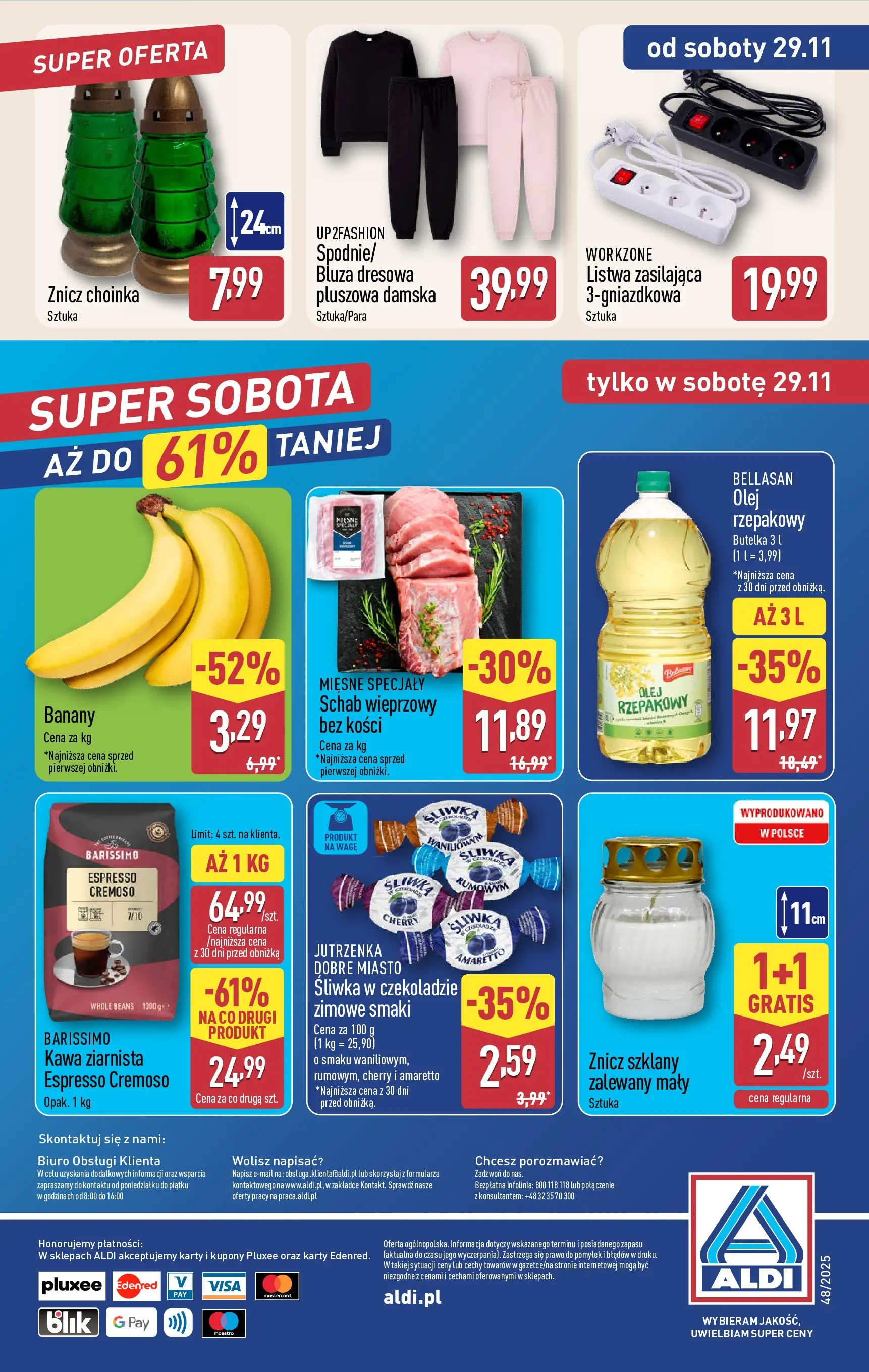 Aldi Gazetka - Okazje na weekend od 27.11.2025 - Ulotka PDF, promocje | Strona: 16 | Produkty: Schab, Schab wieprzowy, Olej, Banany