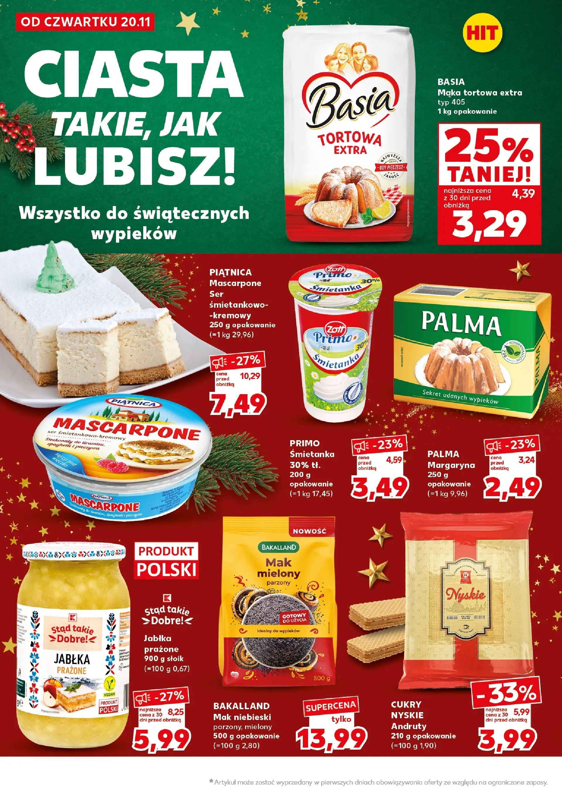 Kaufland gazetka - Super Sobota od 22.11.2025 - od jutra PDF | Strona: 6 | Produkty: Mak, Mascarpone, Ser, Jabłka