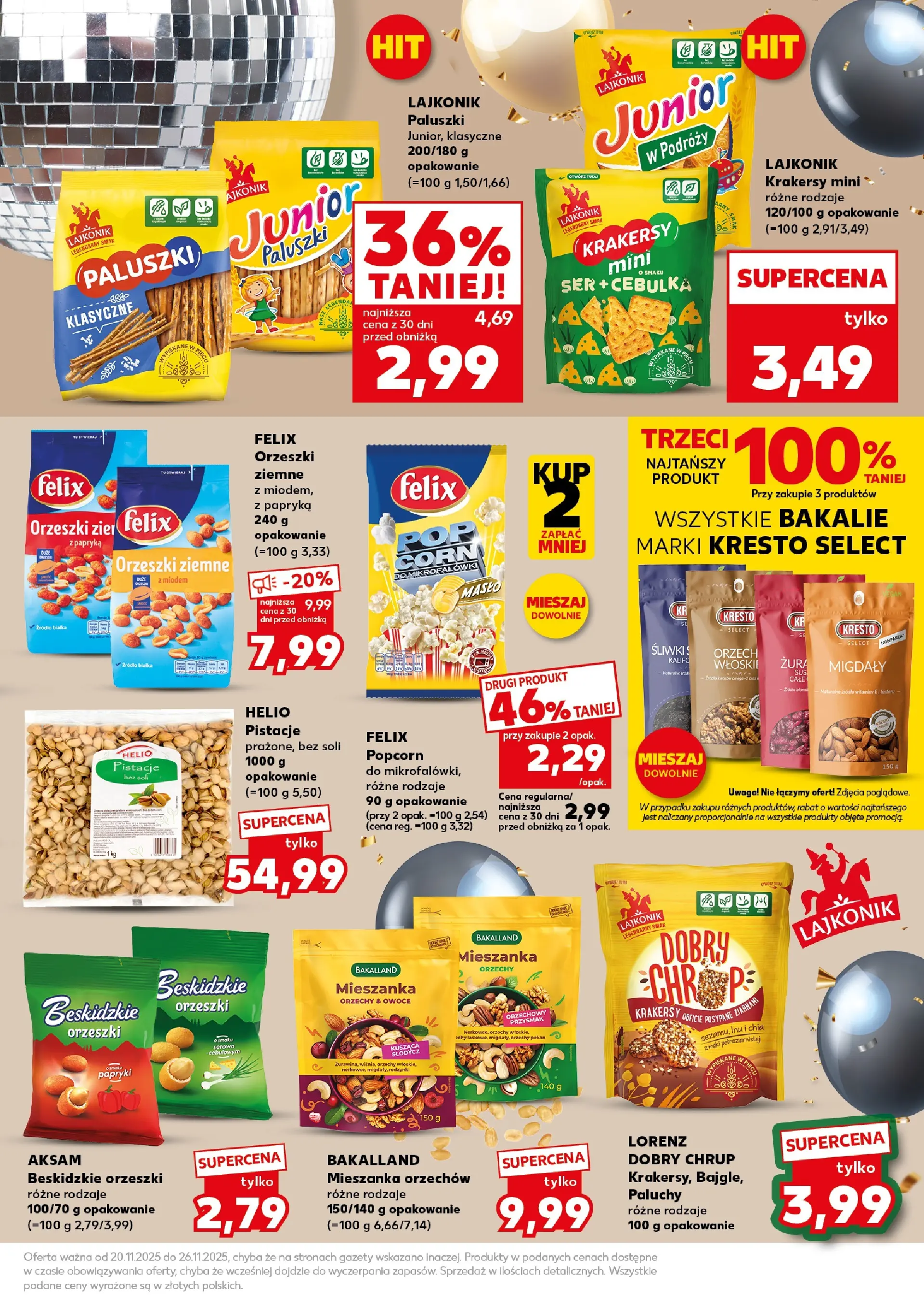Kaufland gazetka - Super Sobota od 22.11.2025 - od jutra PDF | Strona: 23 | Produkty: Ser, Popcorn, Rodzynki, Owoce