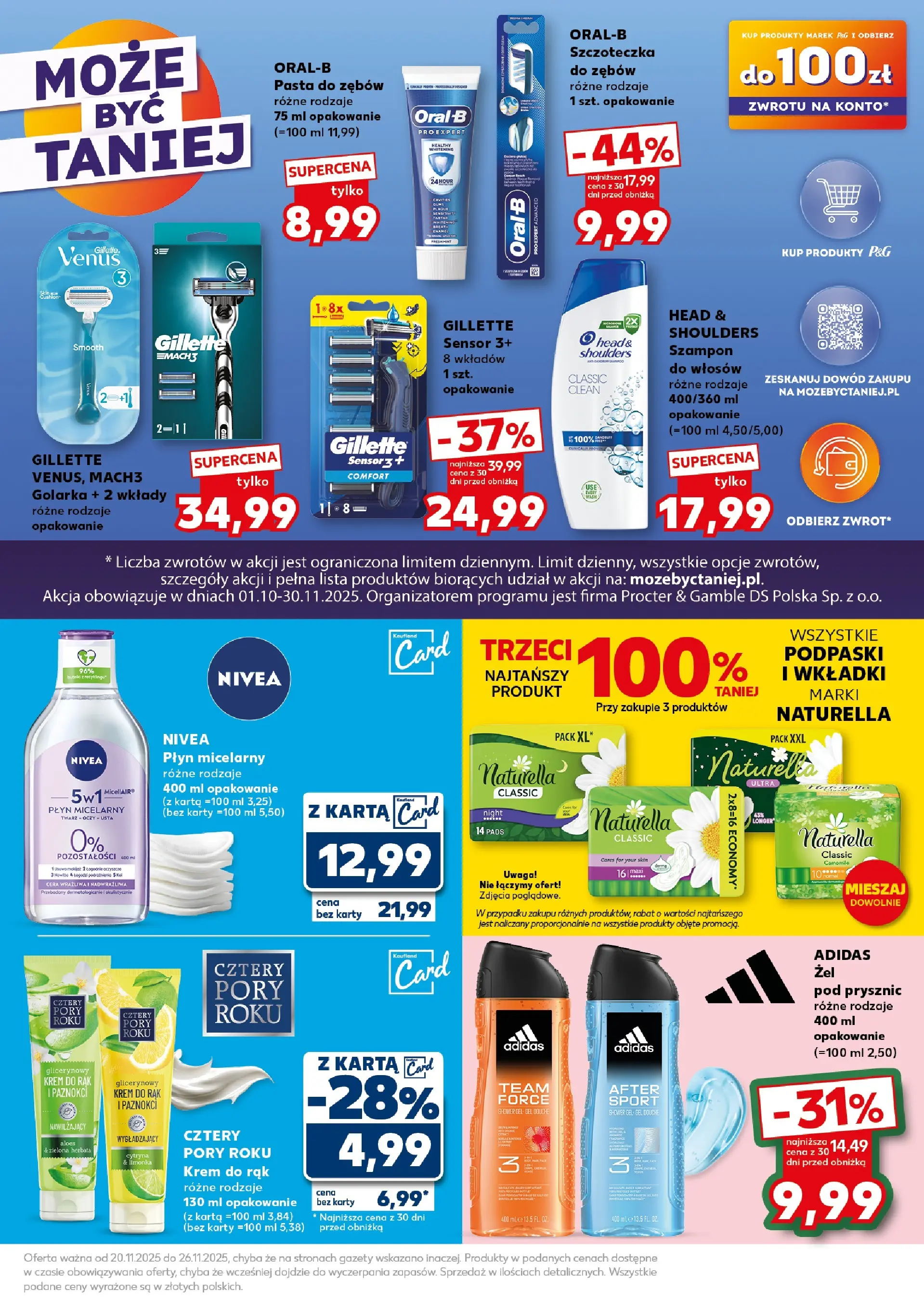 Kaufland gazetka - Super Sobota od 22.11.2025 - od jutra PDF | Strona: 29 | Produkty: Gillette sensor 3, Aloes, Podpaski, Krem do rąk