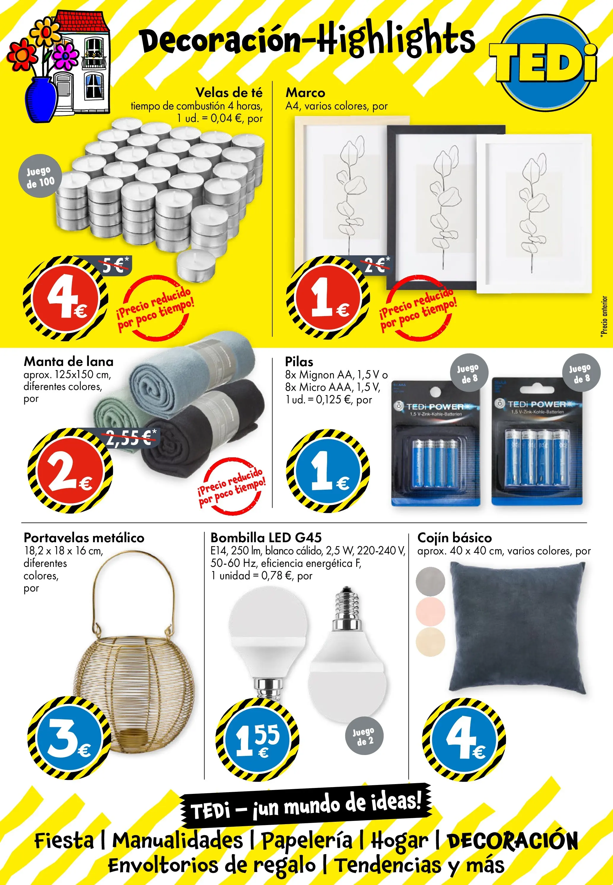 TEDi - TEDi catálogo hasta 29.11.2025 22/11/2025 - 29/11/2025 | Página: 10 | Productos: Manta, Bombilla, Marco, Cojín