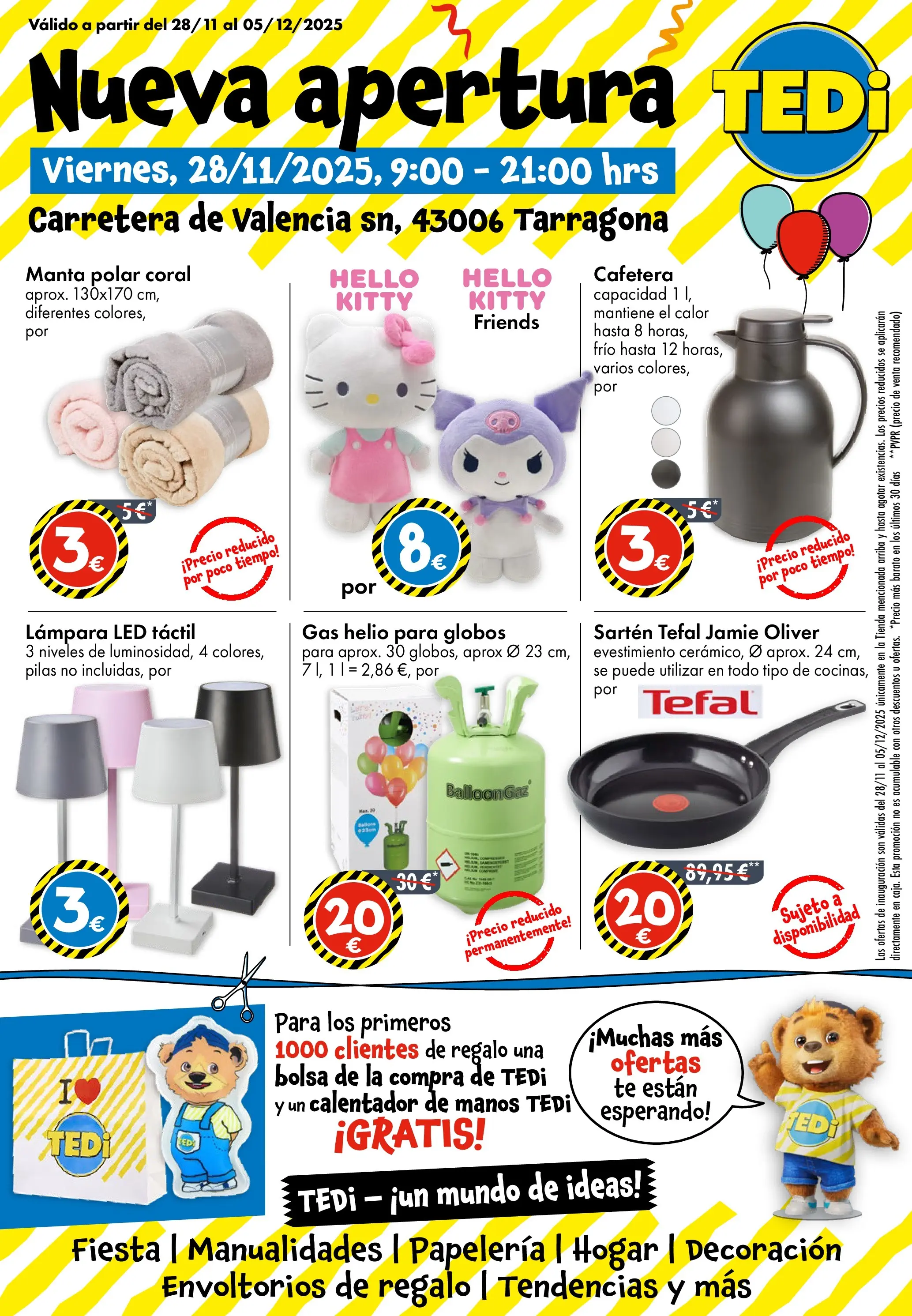 TEDi - TEDi catálogo hasta 30.11.2025 23/11/2025 - 30/11/2025 | Página: 1 | Productos: Té, Manta, Cafetera, Lámpara