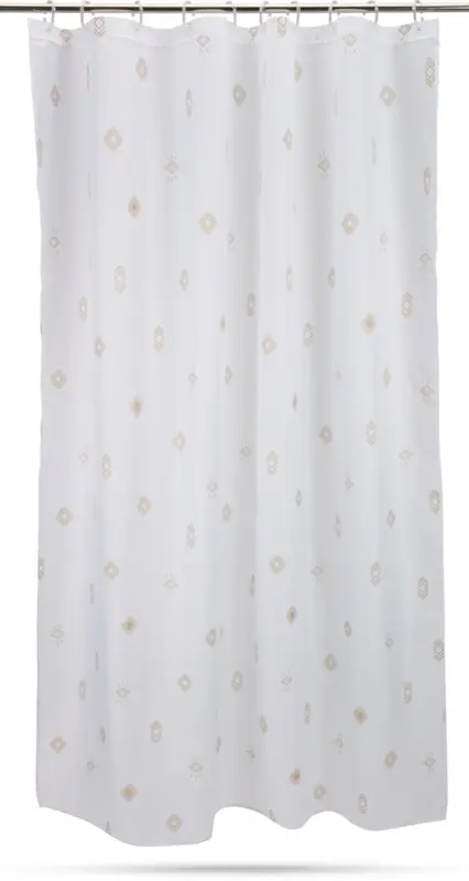 JYSK Душ завеса SKOGHALL 180x200см бяла