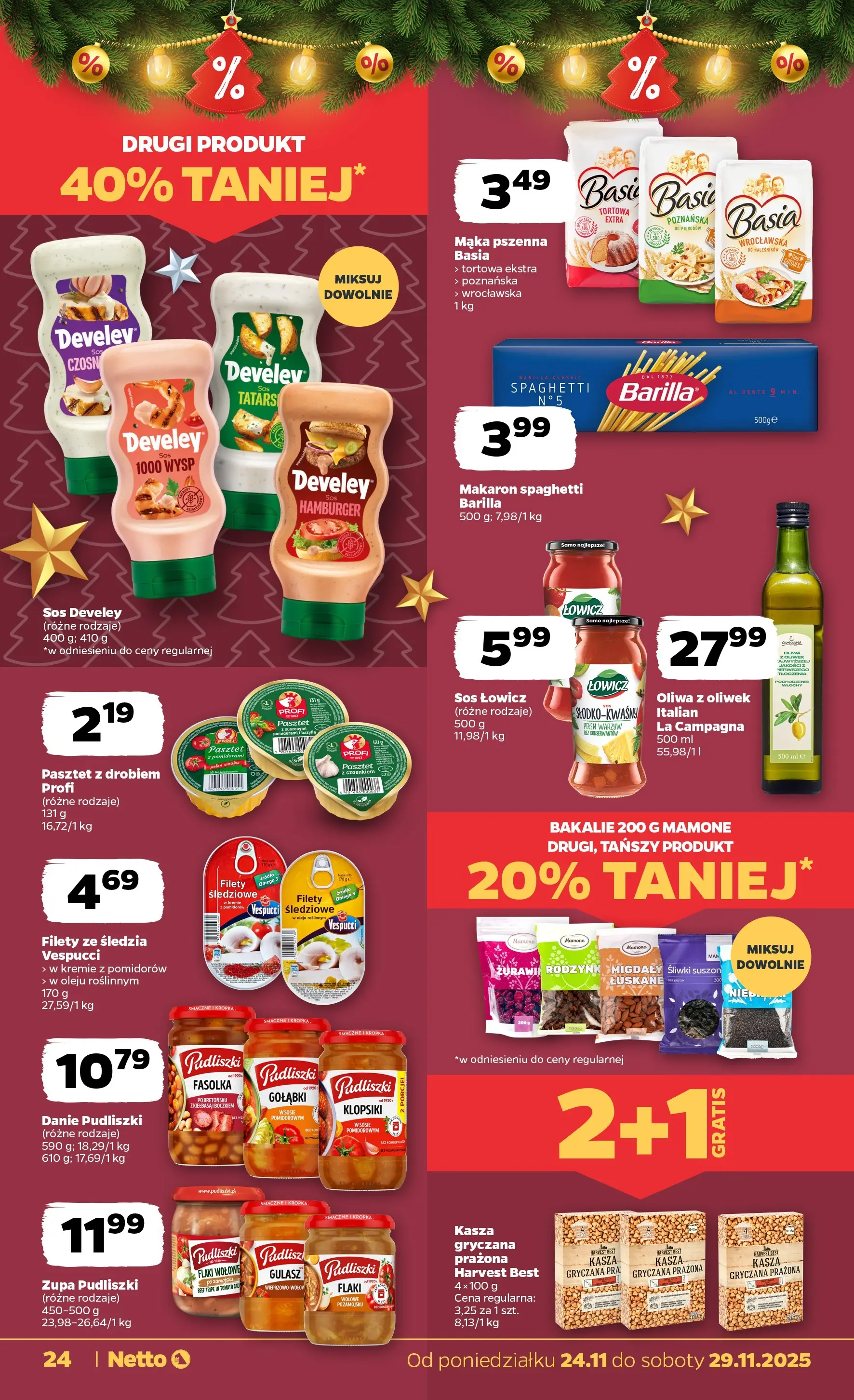Netto - NETTO T48A ważne do 29.11 od 23.11.2025 - Aktualne promocje | Strona: 24 | Produkty: PC, Oliwa z oliwek, Zupa, Sos