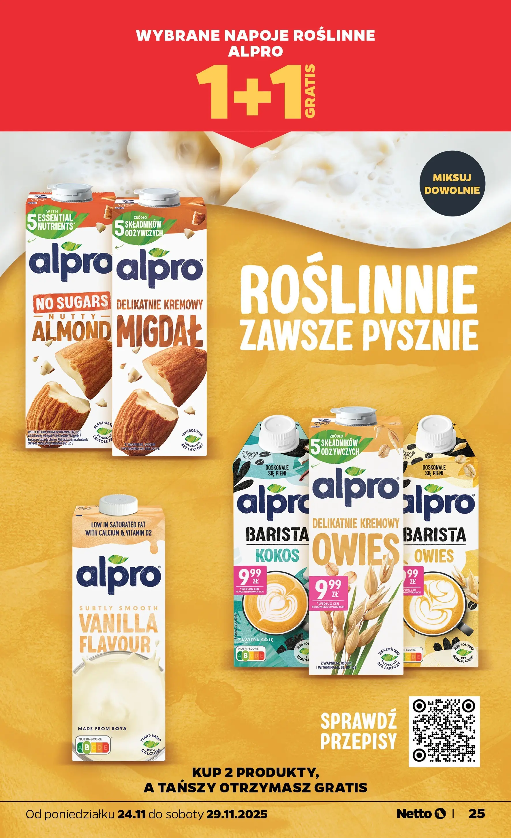 Netto - NETTO T48A ważne do 29.11 od 23.11.2025 - Aktualne promocje | Strona: 25 | Produkty: Alpro, Napoje