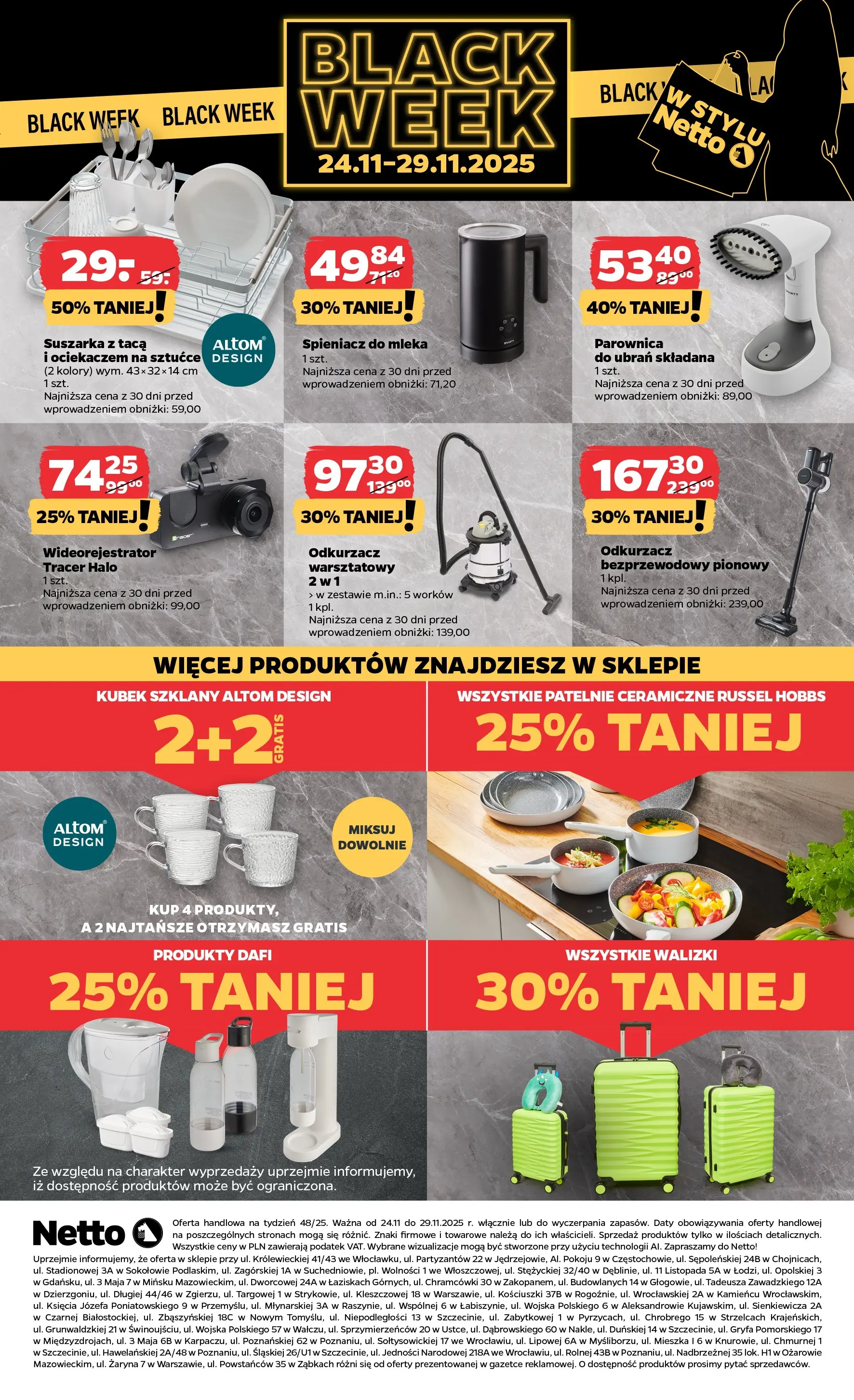 Netto - NETTO T48A ważne do 29.11 od 23.11.2025 - Aktualne promocje | Strona: 35 | Produkty: Suszarka, Mleka, Spieniacz do mleka, Sztućce