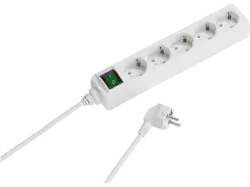 Vivanco 31045 5-fach Steckdosenleiste mit Schalter, 3 m