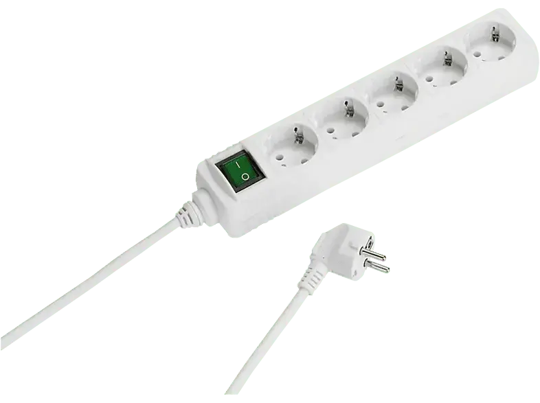 Vivanco 31045 5-fach Steckdosenleiste mit Schalter, 3 m