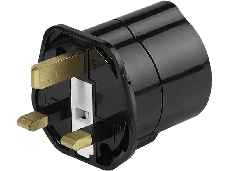 Vivanco 28699 Reisestecker, Schuko Buchse - GB; Reisestecker