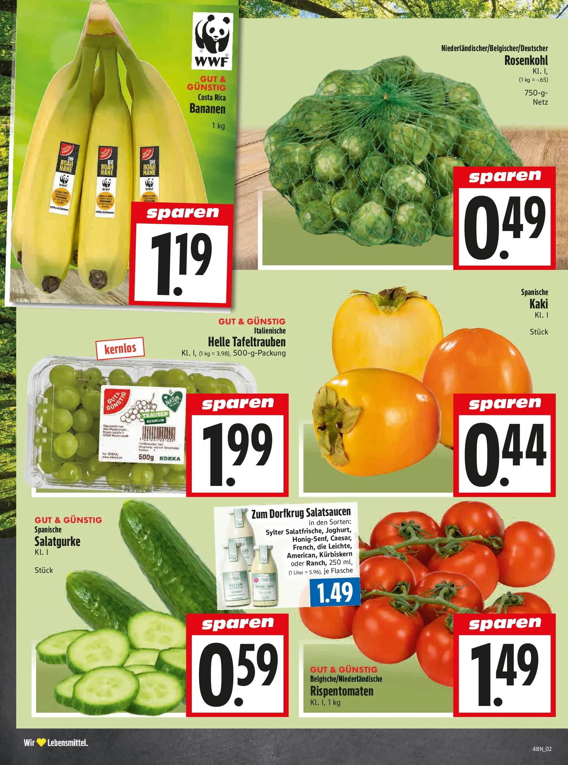 Entdecke - Edeka Hahner: Wochenangebote (ab 23.11.2025) zum Blättern | Seite: 4 | Produkte: Trauben, Bananen, Kaki