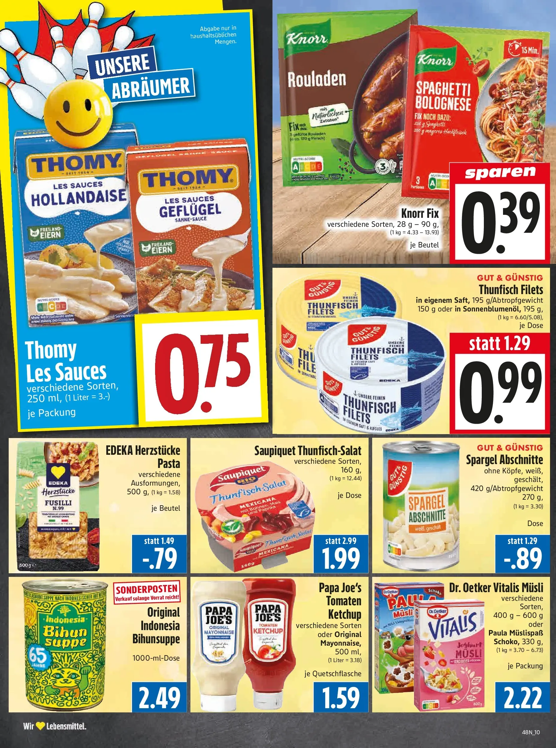 Entdecke - Edeka Hahner: Wochenangebote (ab 23.11.2025) zum Blättern | Seite: 12 | Produkte: Knorr fix, Pasta, Ketchup, Salat