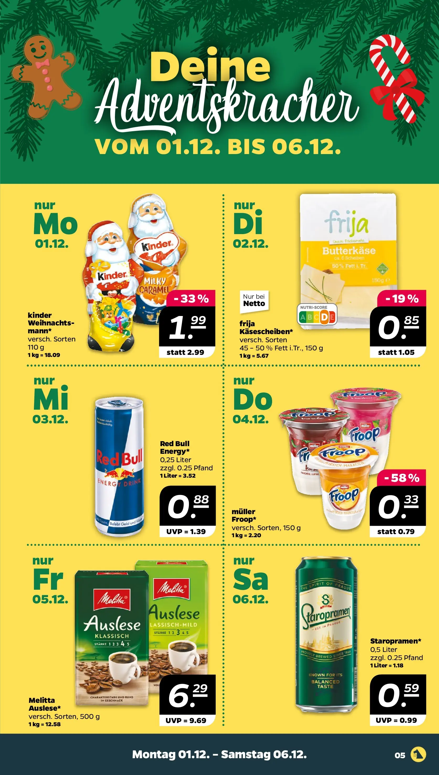 Netto - Netto APS : Wochenangebote ab 30.11.2025 → Angebote nächste Woche | Seite: 5 | Produkte: Melitta, Red bull, Energy