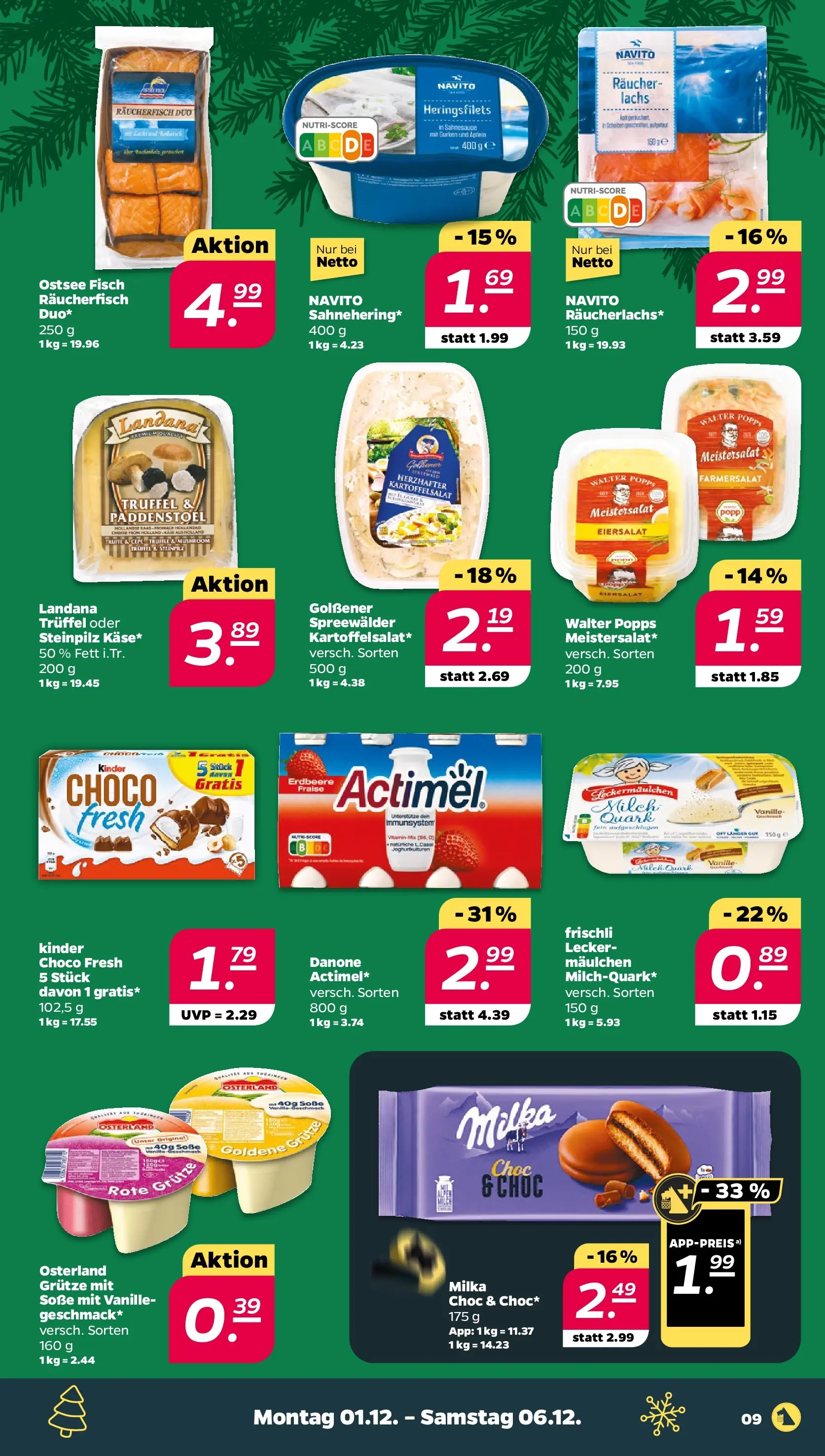 Netto - Netto APS : Wochenangebote ab 30.11.2025 → Angebote nächste Woche | Seite: 9 | Produkte: Quark, Fisch, Lachs, Gurken