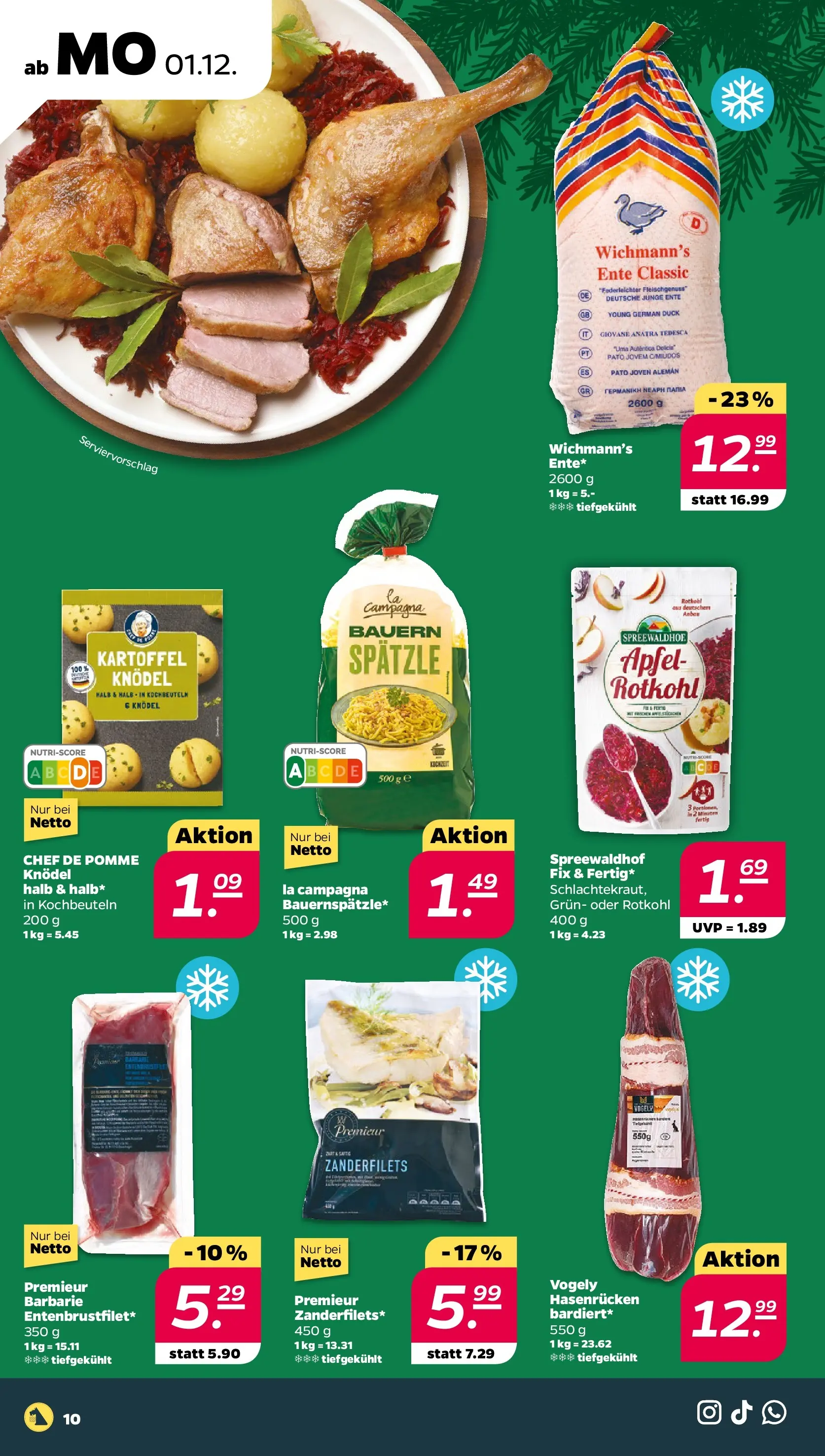 Netto - Netto APS : Wochenangebote ab 30.11.2025 → Angebote nächste Woche | Seite: 10 | Produkte: Rotkohl, Äpfel, Ente