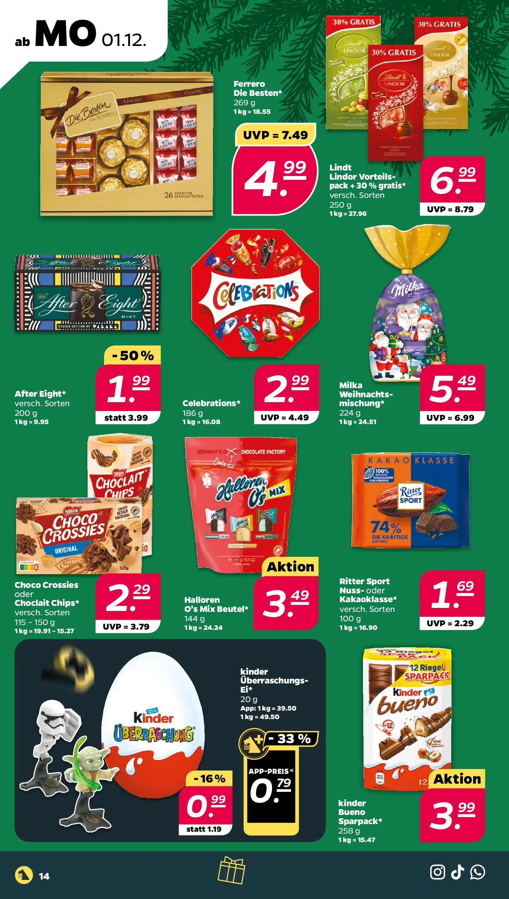 Netto - Netto APS : Wochenangebote ab 30.11.2025 → Angebote nächste Woche | Seite: 14 | Produkte: Ritter sport, Milka, Lindt, Chips