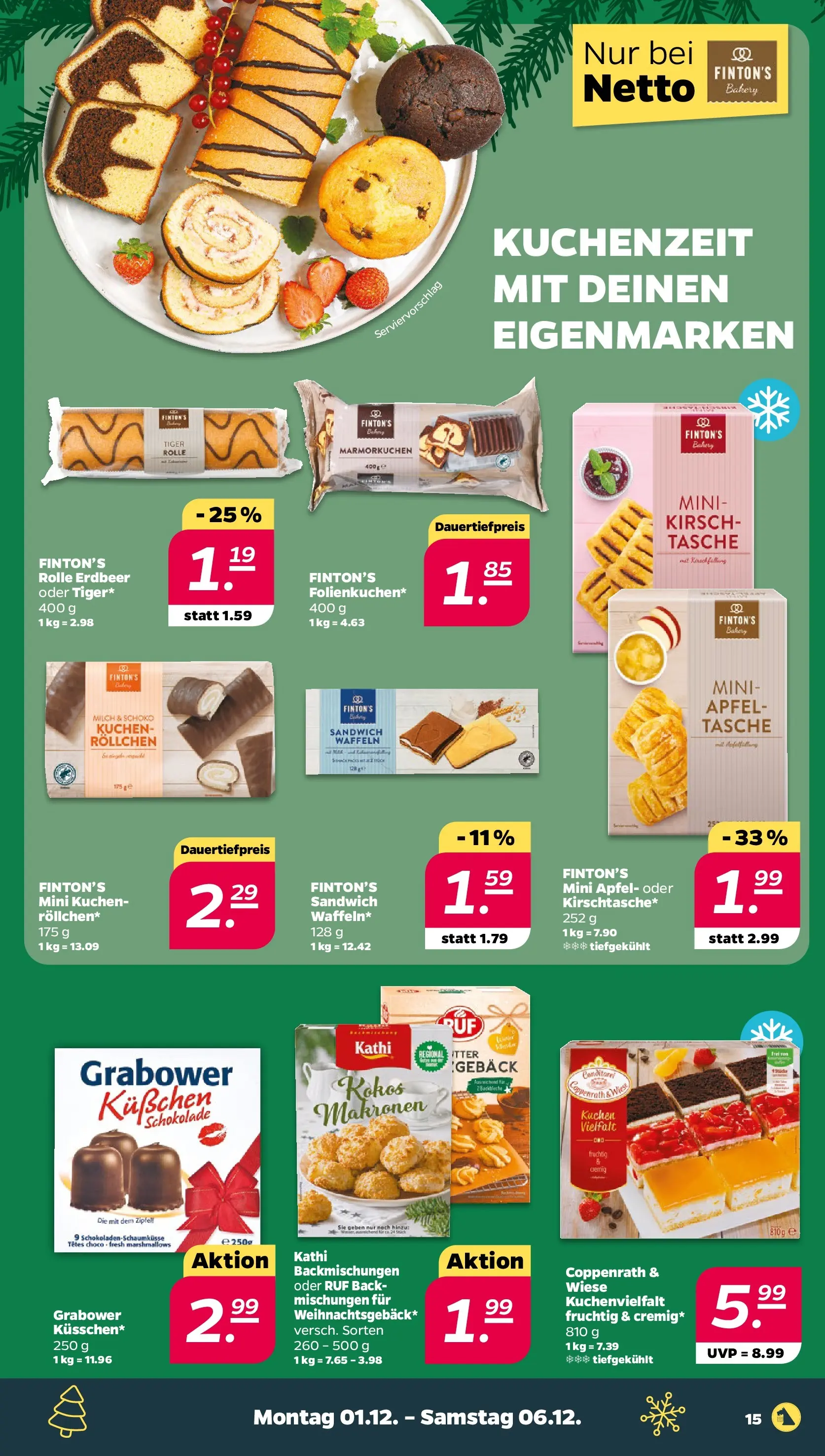 Netto - Netto APS : Wochenangebote ab 30.11.2025 → Angebote nächste Woche | Seite: 15 | Produkte: Milch, Schokolade, Äpfel, Kuchen