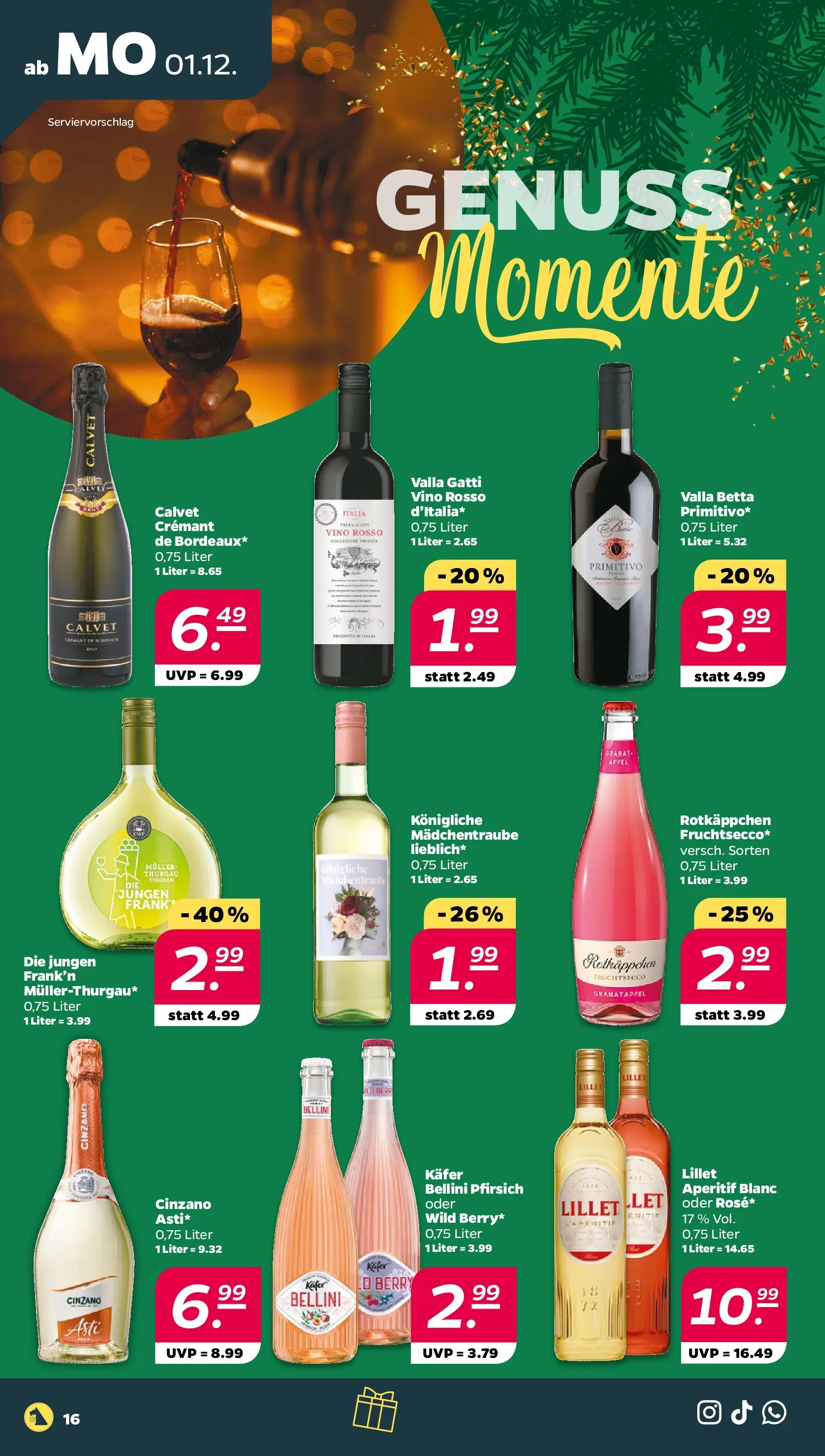 Netto - Netto APS : Wochenangebote ab 30.11.2025 → Angebote nächste Woche | Seite: 16 | Produkte: Lillet, Fruchtsecco, Pfirsich, Rotkäppchen