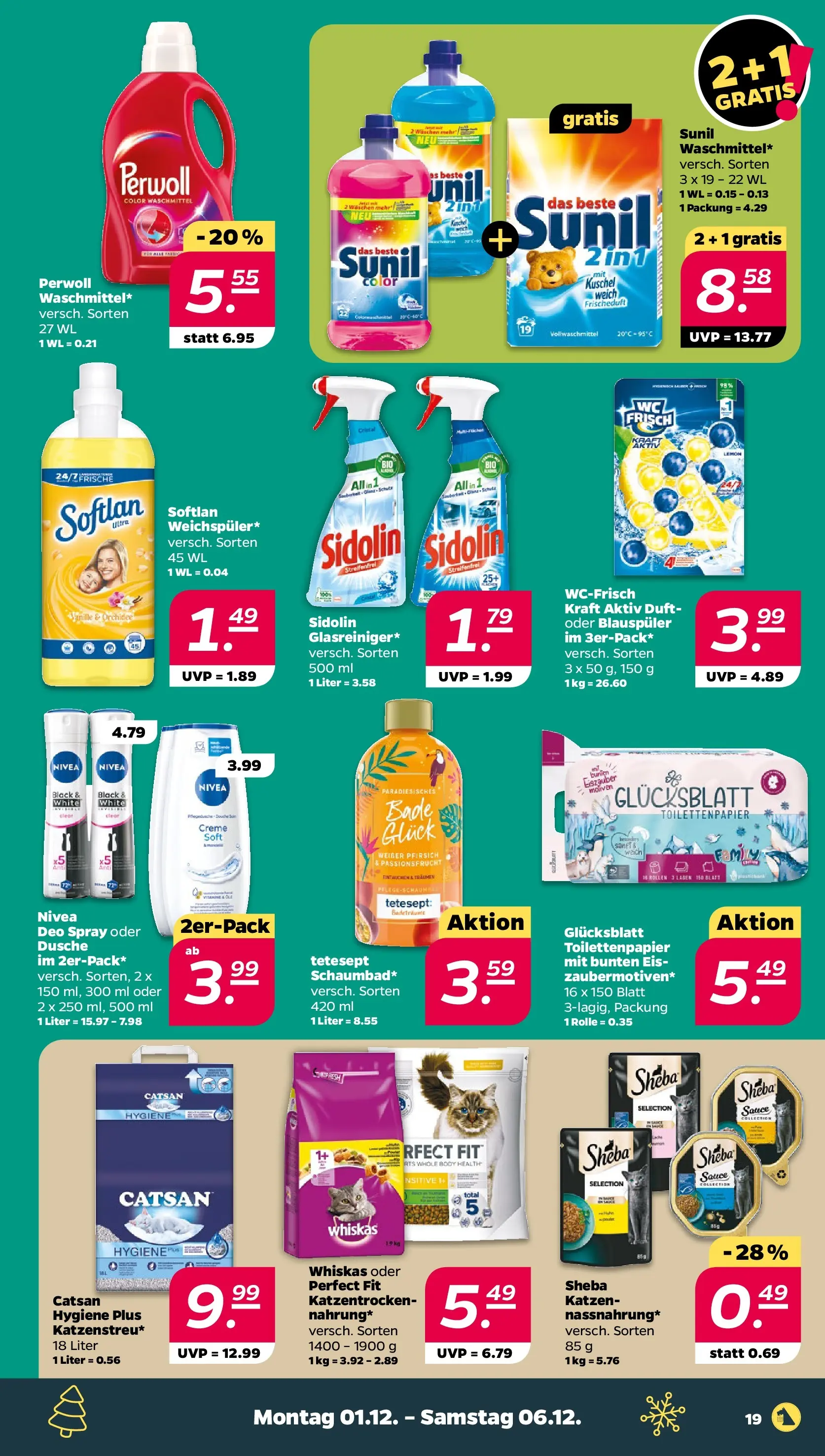 Netto - Netto APS : Wochenangebote ab 30.11.2025 → Angebote nächste Woche | Seite: 19 | Produkte: Catsan, Dusche, Duft, Whiskas