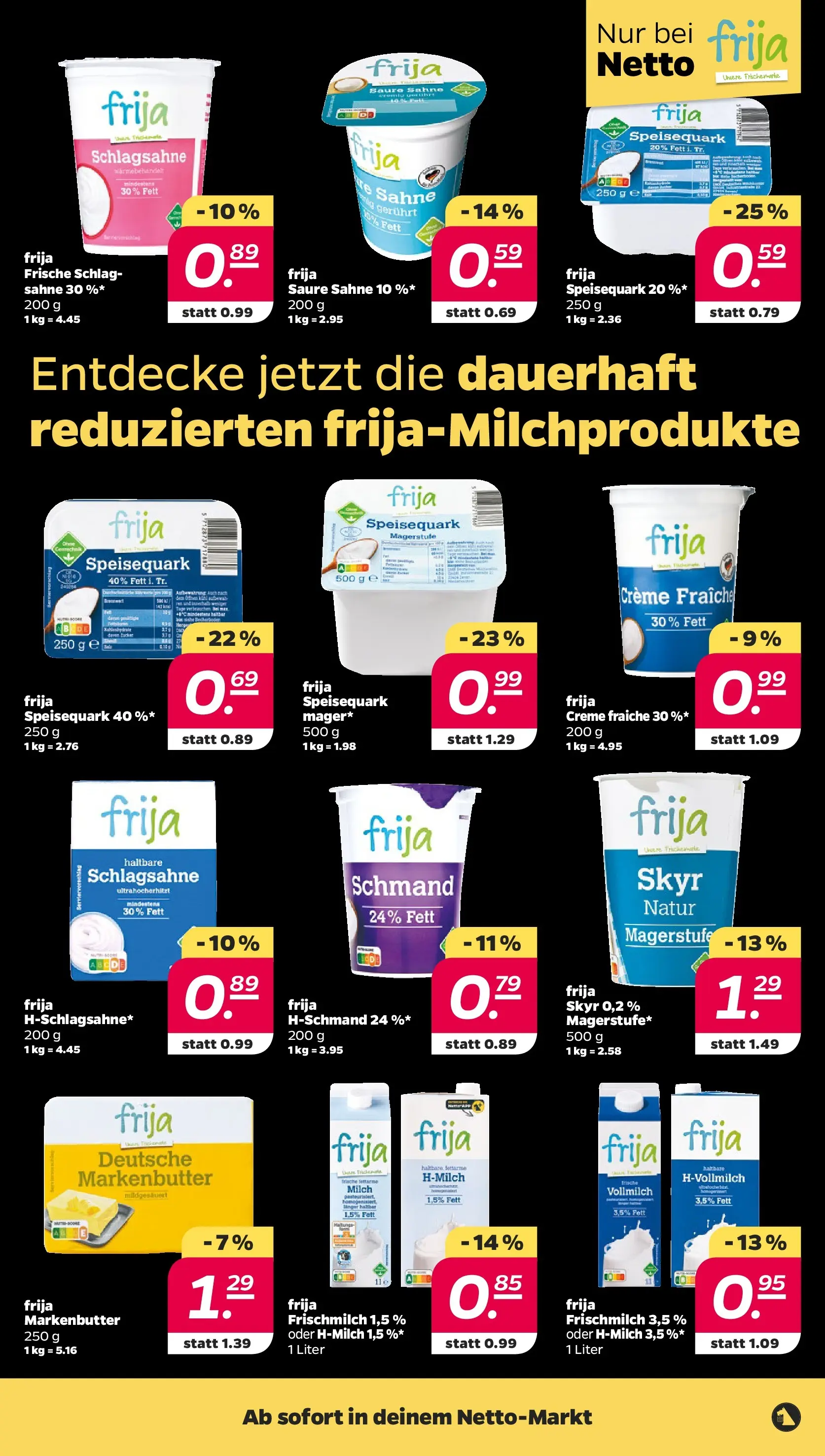 Netto - Netto APS : Wochenangebote ab 30.11.2025 → Angebote nächste Woche | Seite: 21 | Produkte: Schlagsahne, Skyr, Sahne, Speisequark