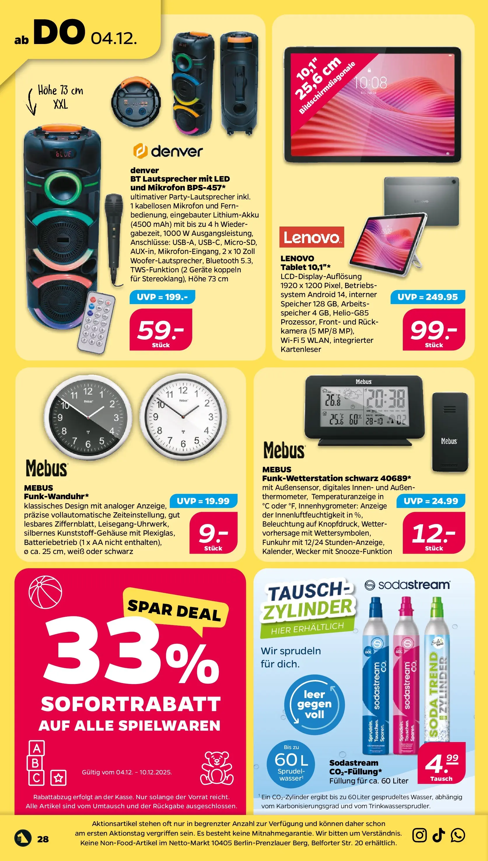 Netto - Netto APS : Wochenangebote ab 30.11.2025 → Angebote nächste Woche | Seite: 30 | Produkte: Kamera, Lenovo, Tablet, Wecker