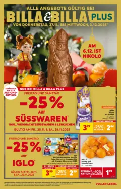 Billa Flugblatt - Grieskirchen, Wallern An Der Trattnach, Ansfelden ab 27.11.2025 gültig