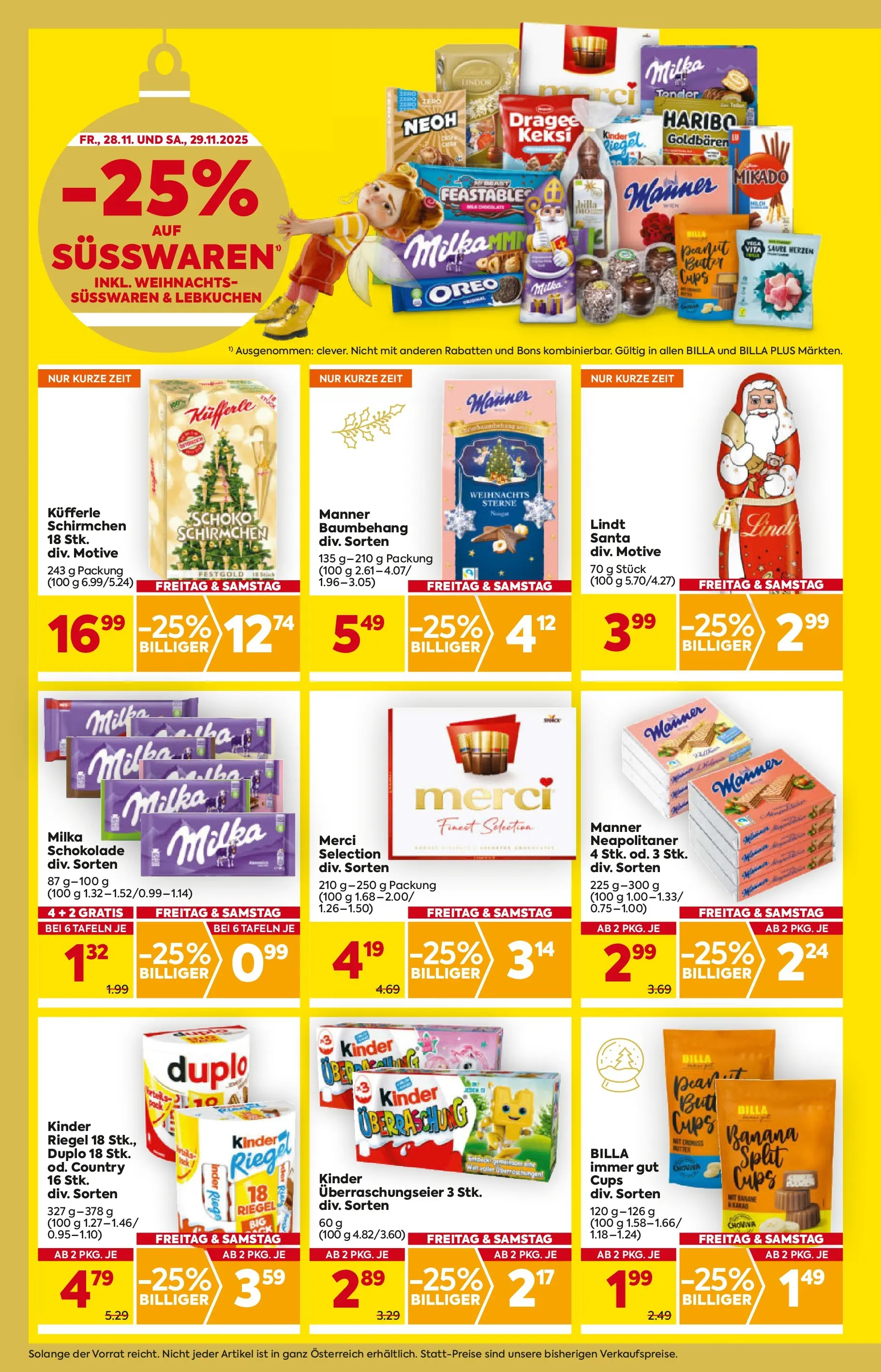 Billa - BILLA: Flugblatt gültig bei BILLA & BILLA PLUS ab 26.11.2025 - Angebote, Prospekt | Seite: 2 | Produkte: Butter, Schokolade