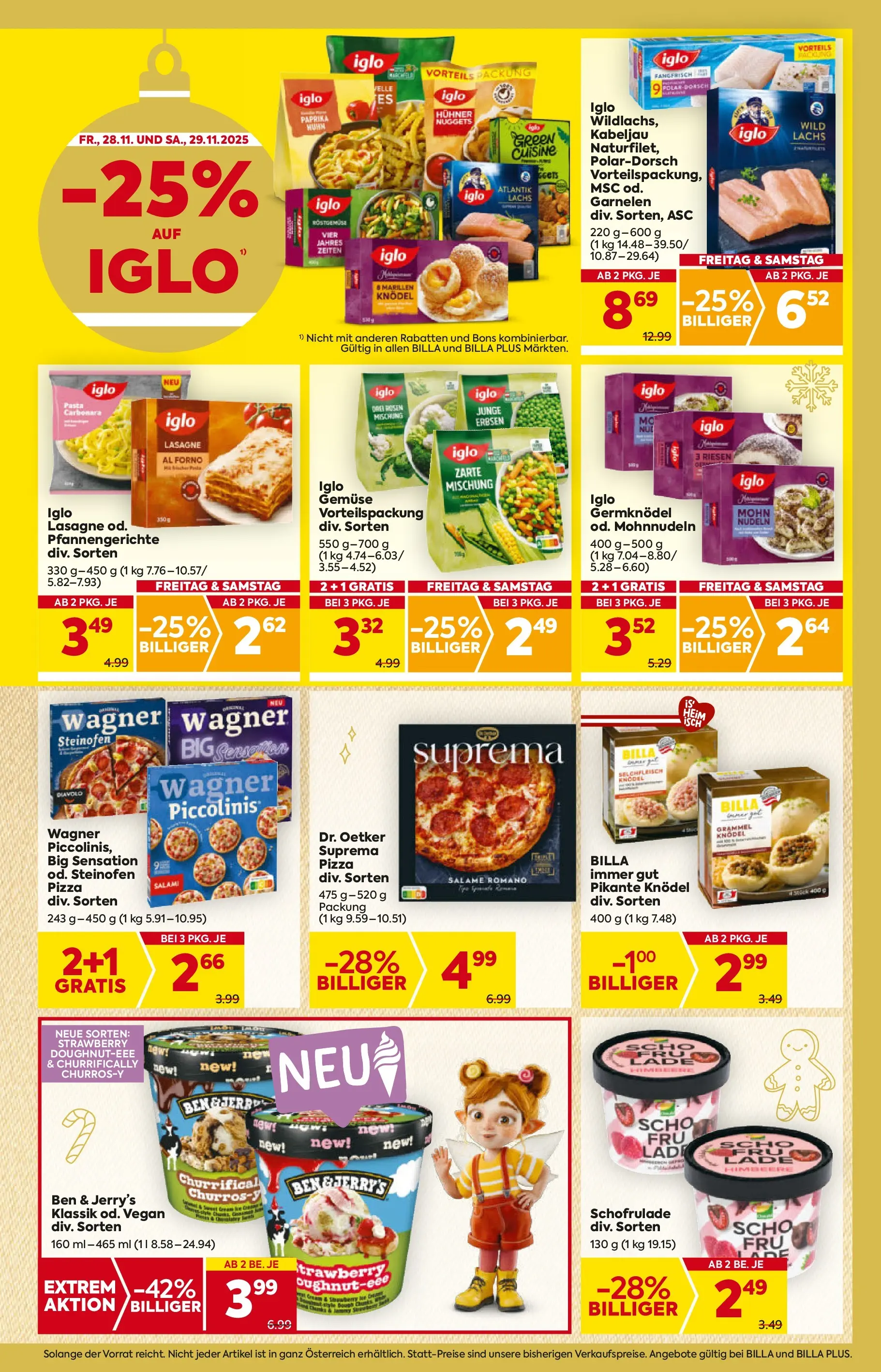 Billa - BILLA: Flugblatt gültig bei BILLA & BILLA PLUS ab 26.11.2025 - Angebote, Prospekt | Seite: 15 | Produkte: Pasta, Gemüse, Erbsen, Pizza