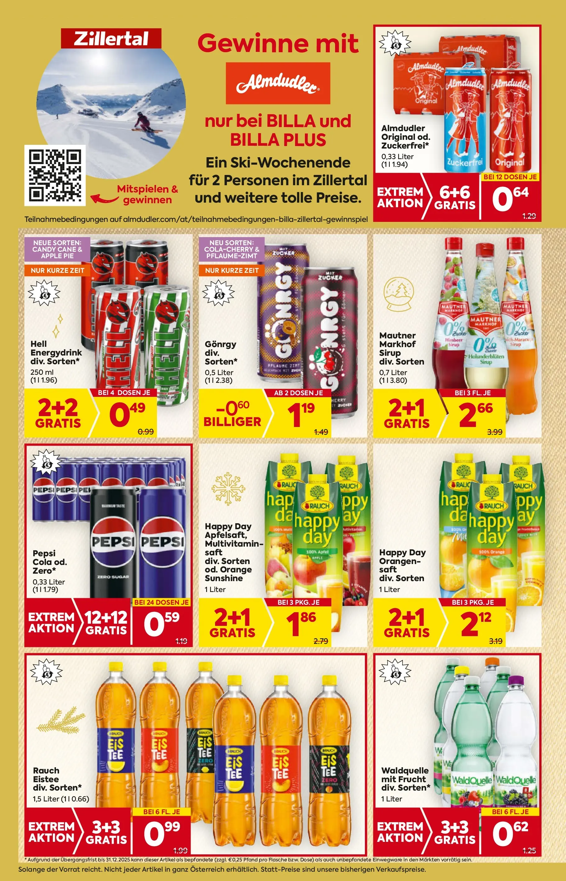 Billa - BILLA: Flugblatt gültig bei BILLA & BILLA PLUS ab 26.11.2025 - Angebote, Prospekt | Seite: 16 | Produkte: Zucker, Saft, Äpfel, Papier blanc