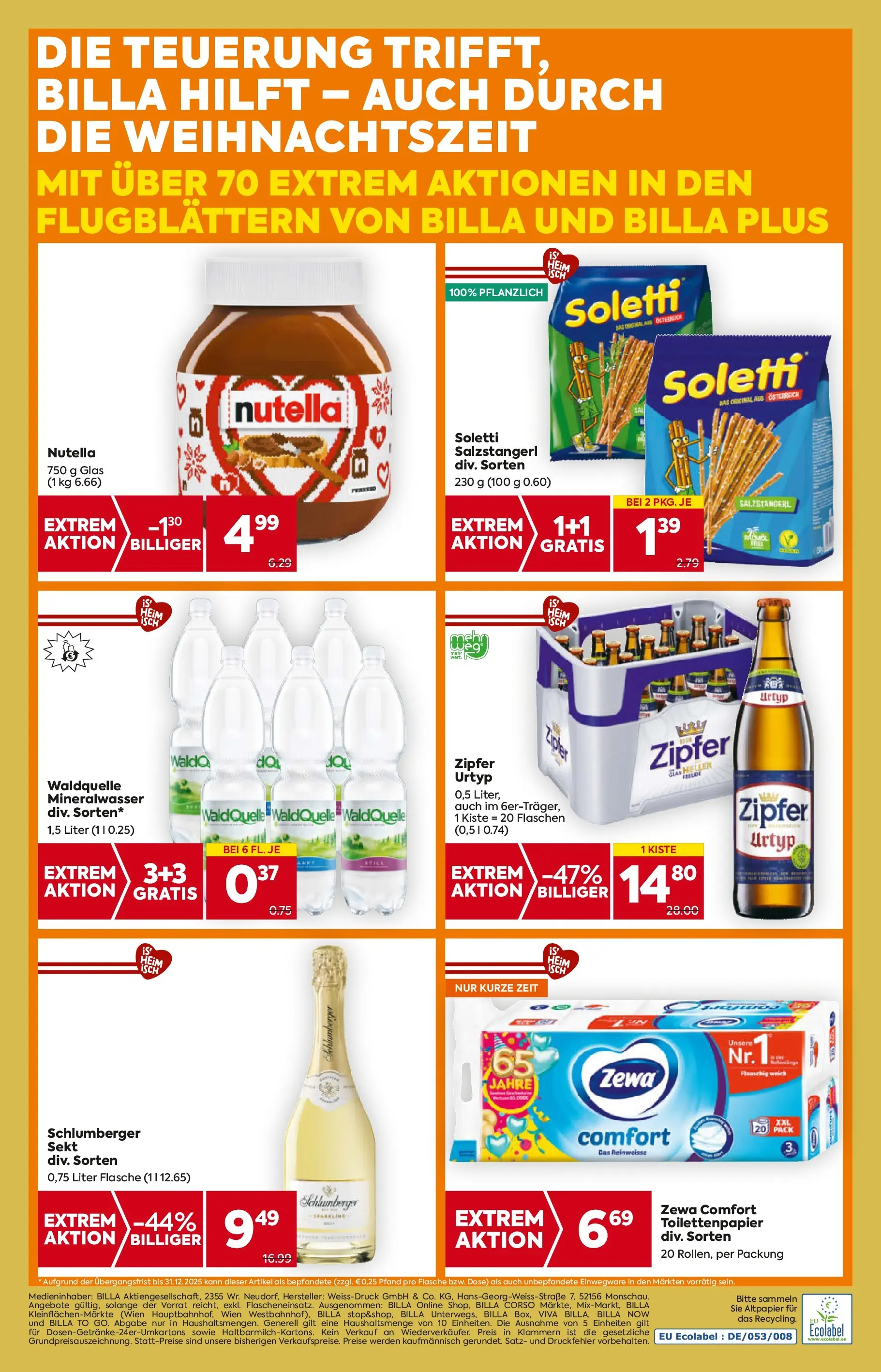 Billa Flugblatt - Kitzbuehel, Zell Am Ziller, Brixlegg ab 27.11.2025 - Angebote, Prospekt | Seite: 20