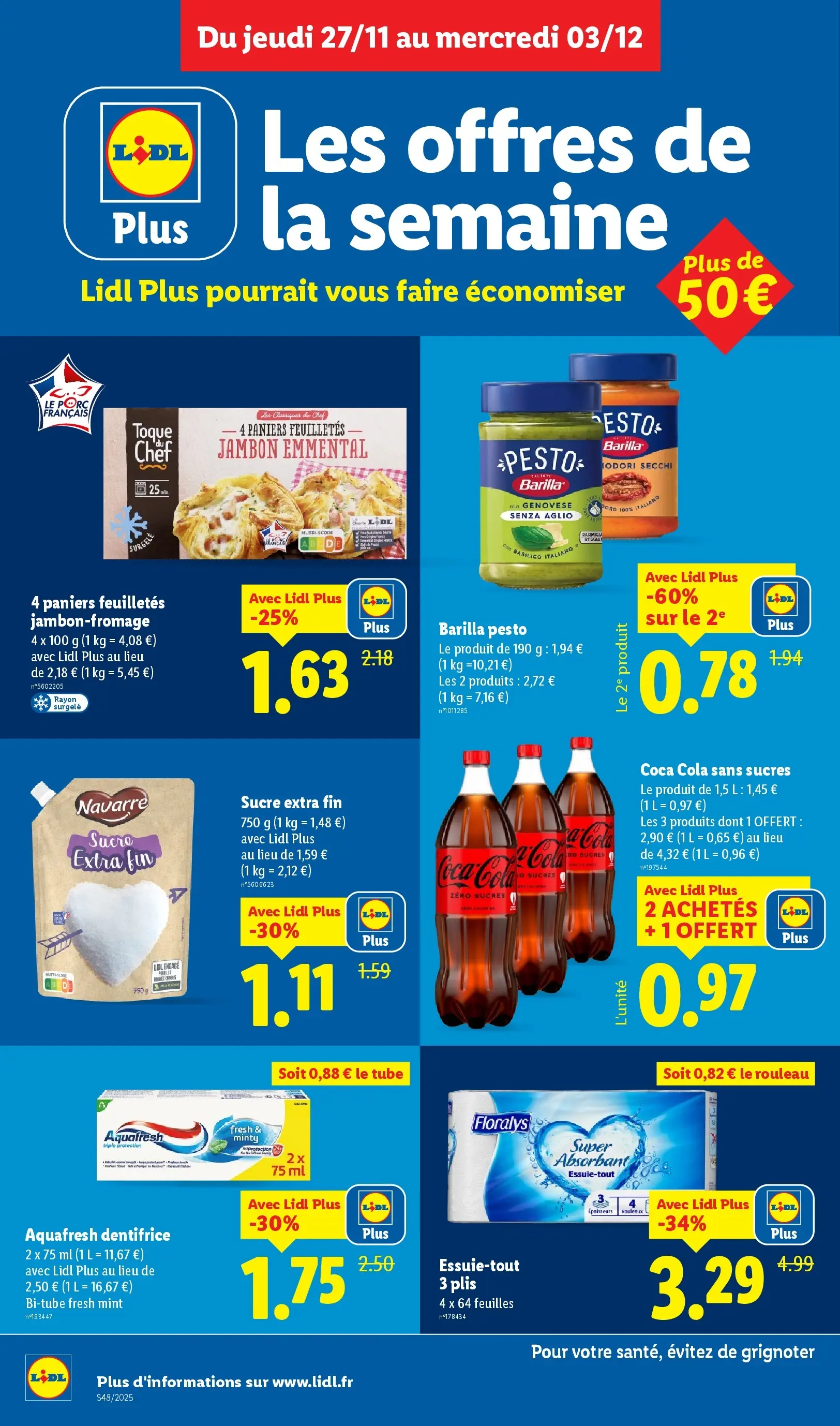 Catalogue LIDL du 26/11/2025 | Promo prospectus en ligne | Page: 8 | Produits: Emmental, Pesto, Coca cola, Porc