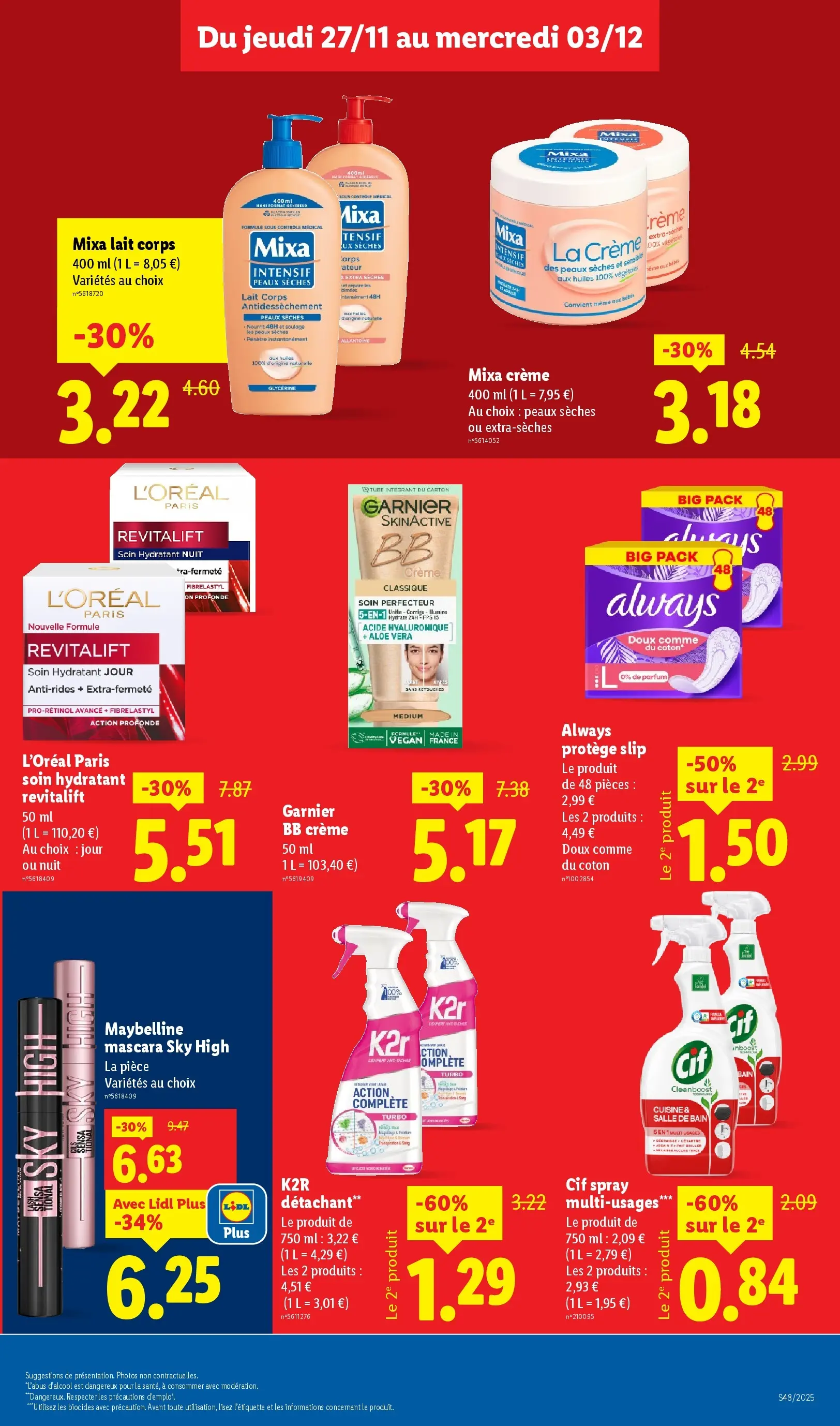 Catalogue LIDL du 26/11/2025 | Promo prospectus en ligne | Page: 15 | Produits: Body, Protège slip, Parfum, Crème