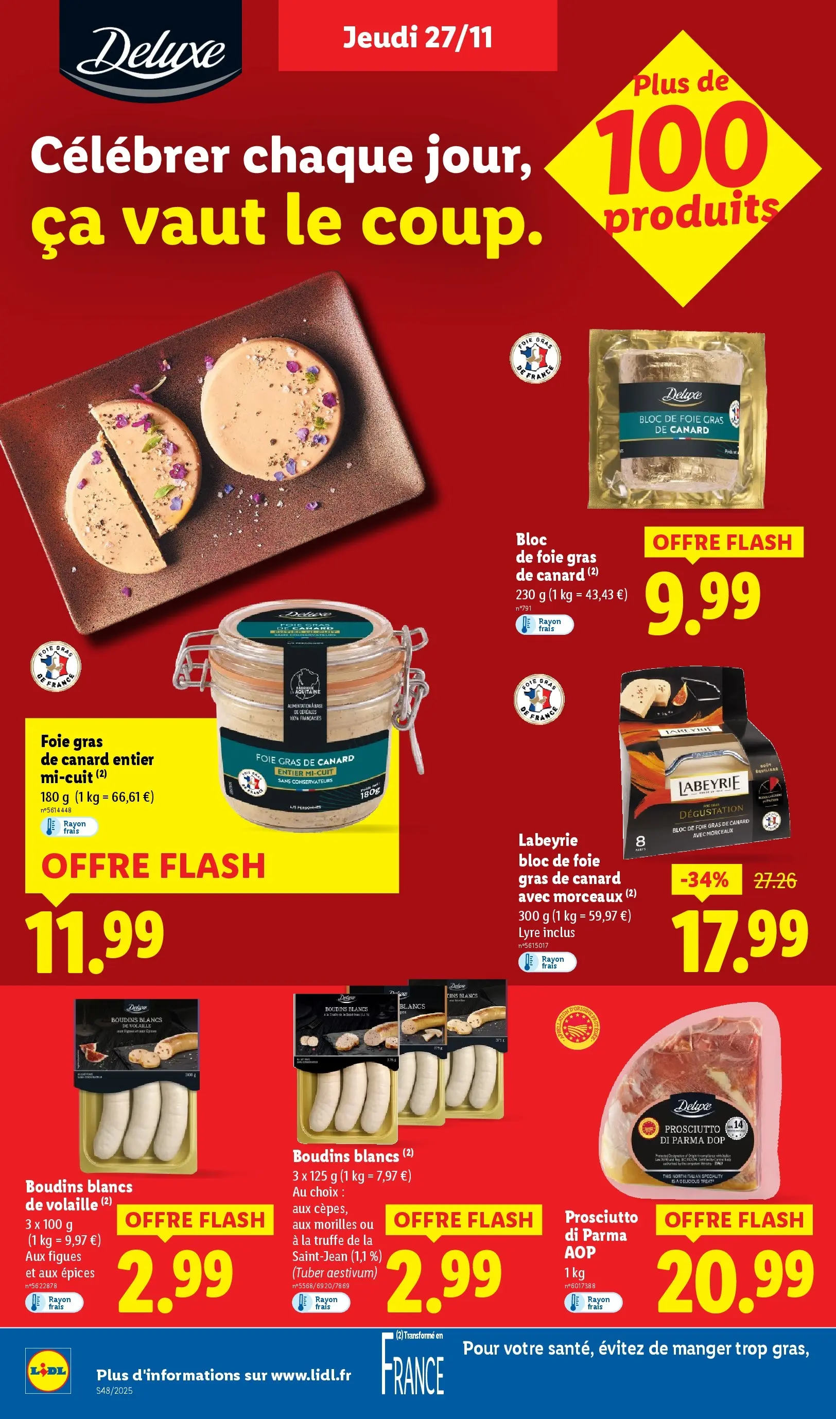 Catalogue LIDL du 26/11/2025 | Promo prospectus en ligne | Page: 20 | Produits: Base, Volaille, Foie gras de canard entier, Bloc de foie gras