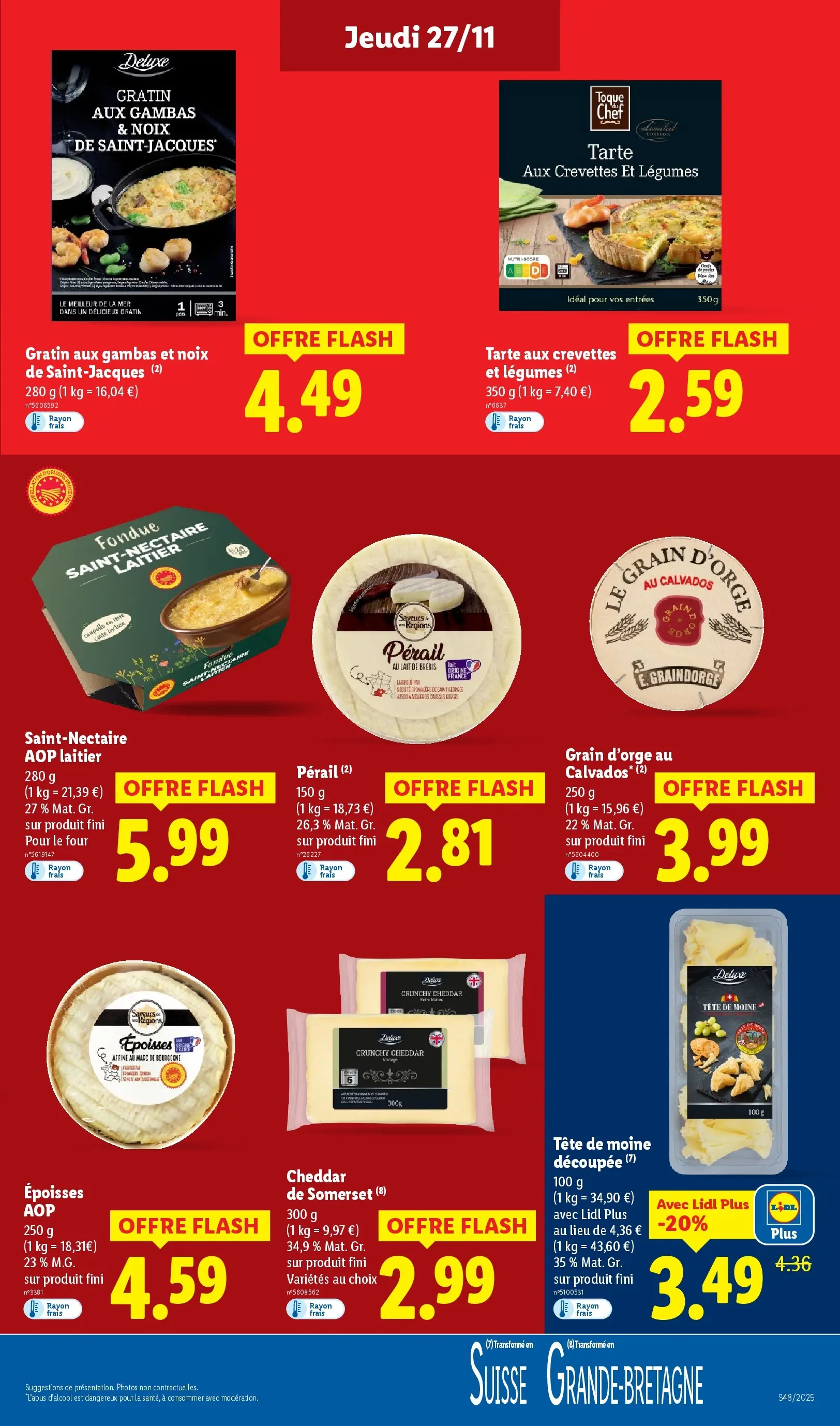 Catalogue LIDL du 26/11/2025 | Promo prospectus en ligne | Page: 23 | Produits: Tente, Crevettes, Cheddar, Noix