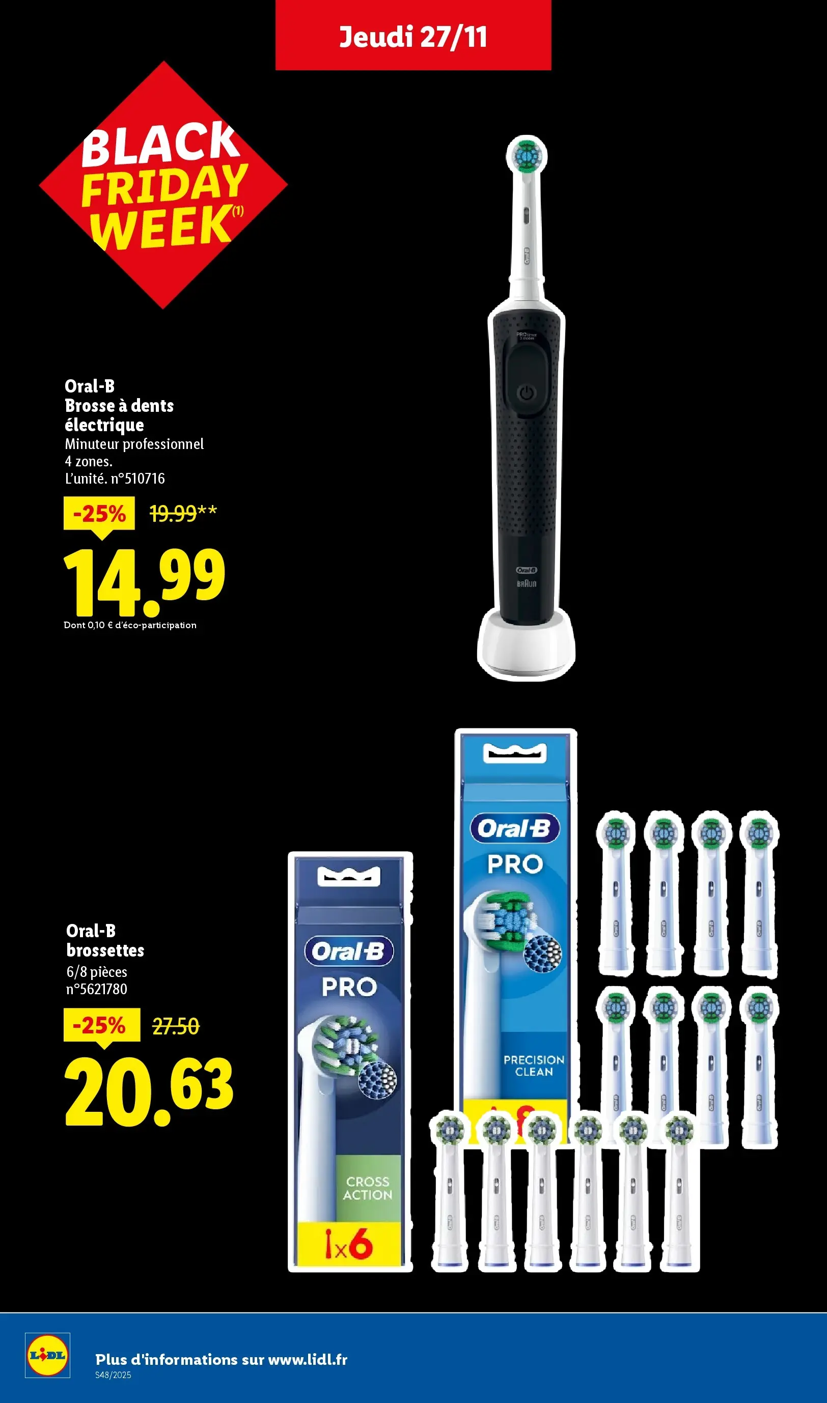 Catalogue LIDL du 26/11/2025 | Promo prospectus en ligne | Page: 48 | Produits: Oral-b, Brosse à dents électrique, Brosse, Brosse à dents