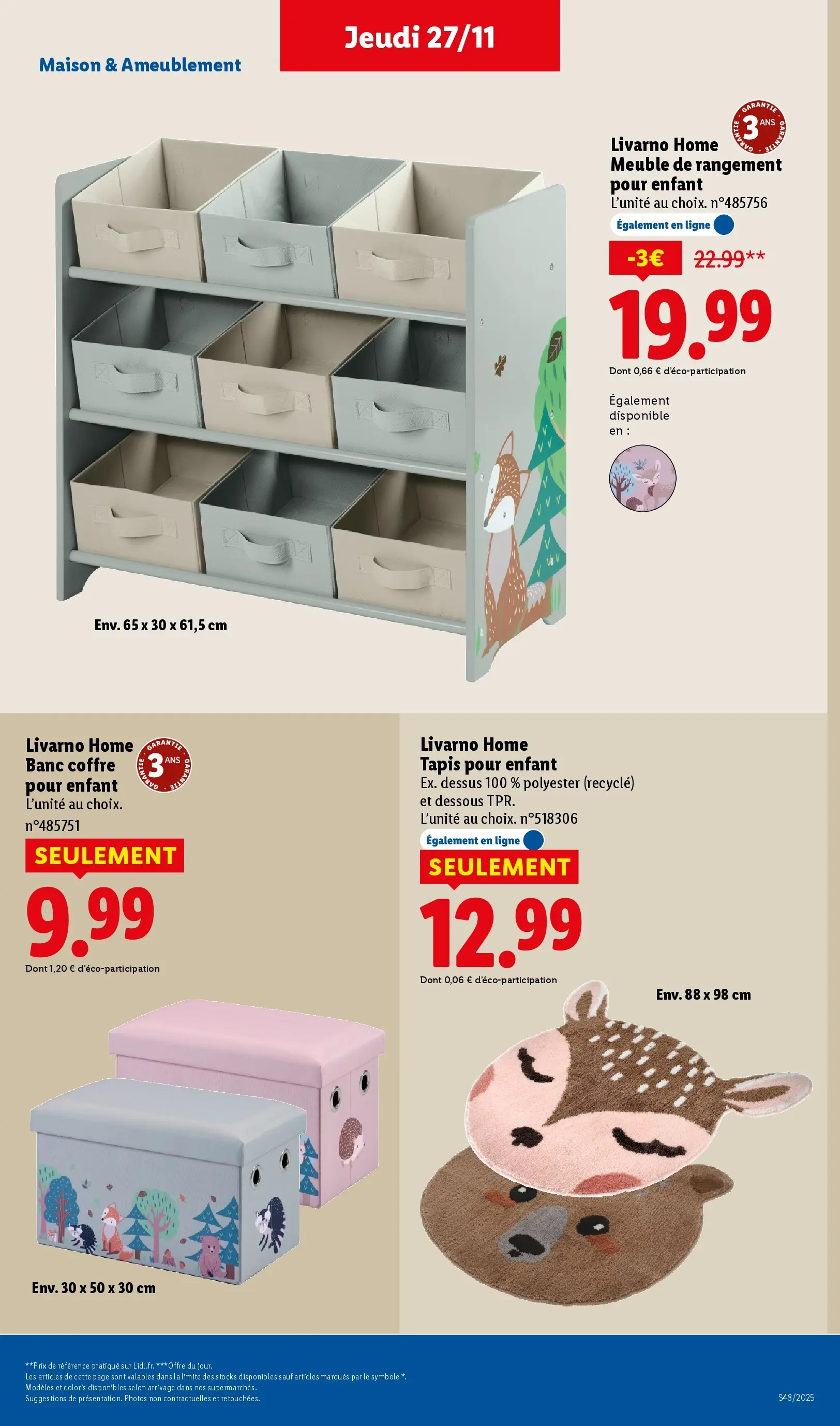Catalogue LIDL du 26/11/2025 | Promo prospectus en ligne | Page: 51 | Produits: Meuble, Banc coffre, Tapis