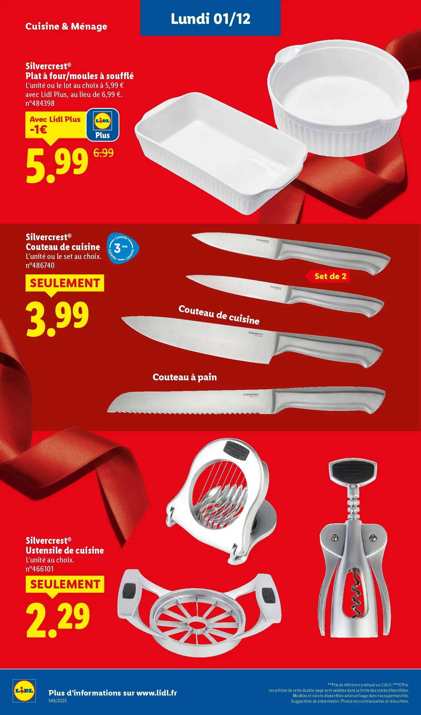 Catalogue LIDL du 26/11/2025 | Promo prospectus en ligne | Page: 70 | Produits: Couteau, Pain