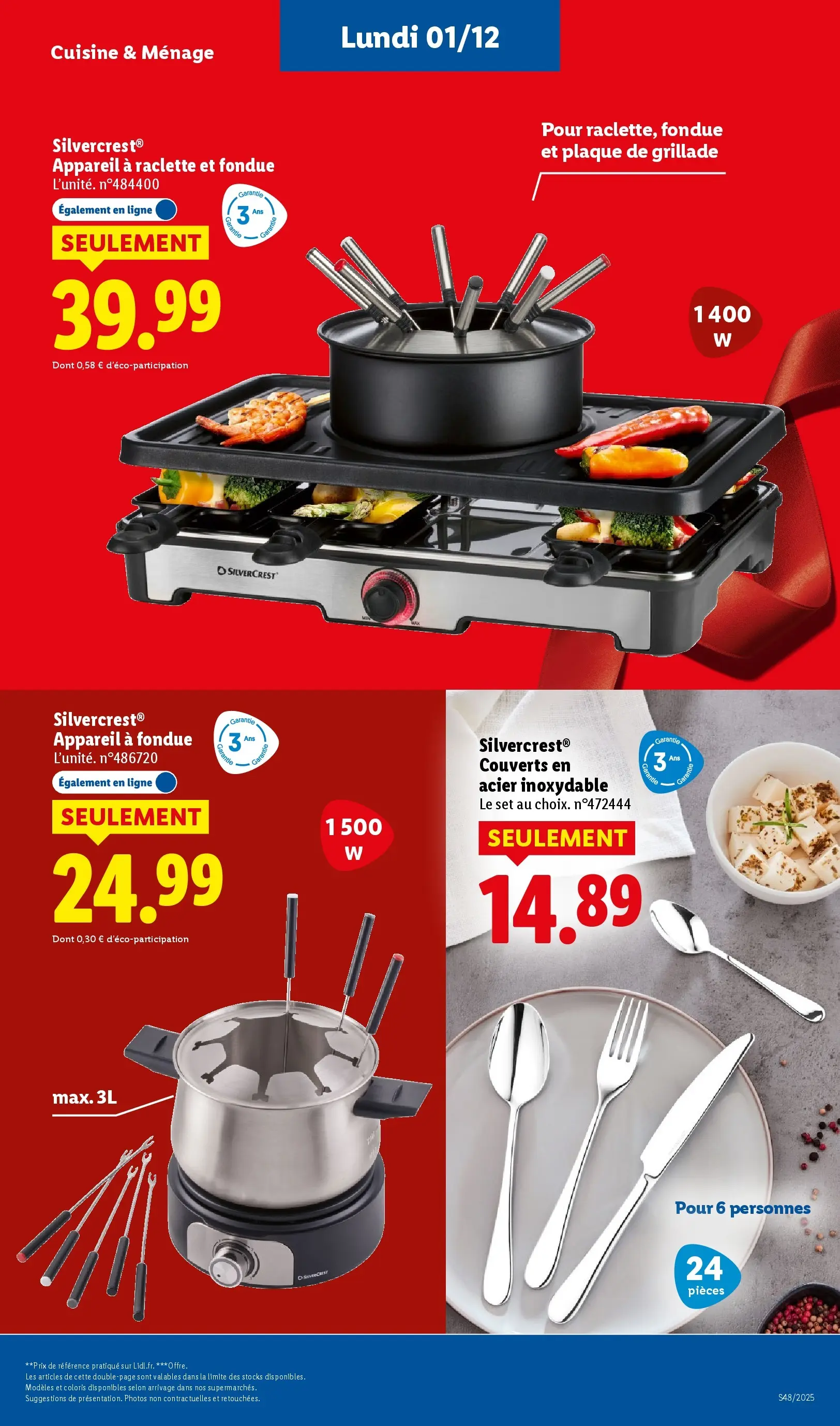 Catalogue LIDL du 26/11/2025 | Promo prospectus en ligne | Page: 71 | Produits: Raclette, Appareil à raclette