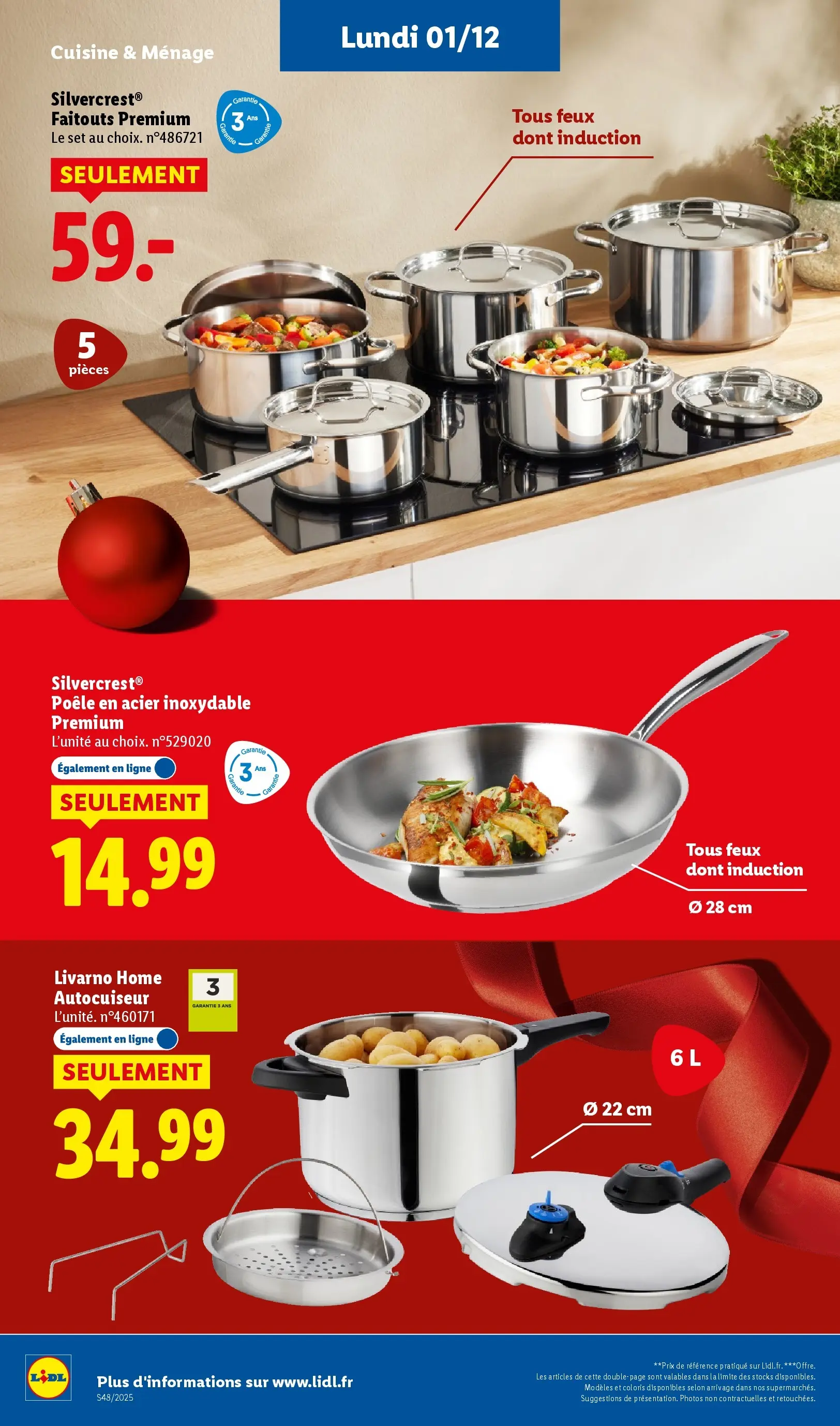 Catalogue LIDL du 26/11/2025 | Promo prospectus en ligne | Page: 72 | Produits: Poêle, Autocuiseur