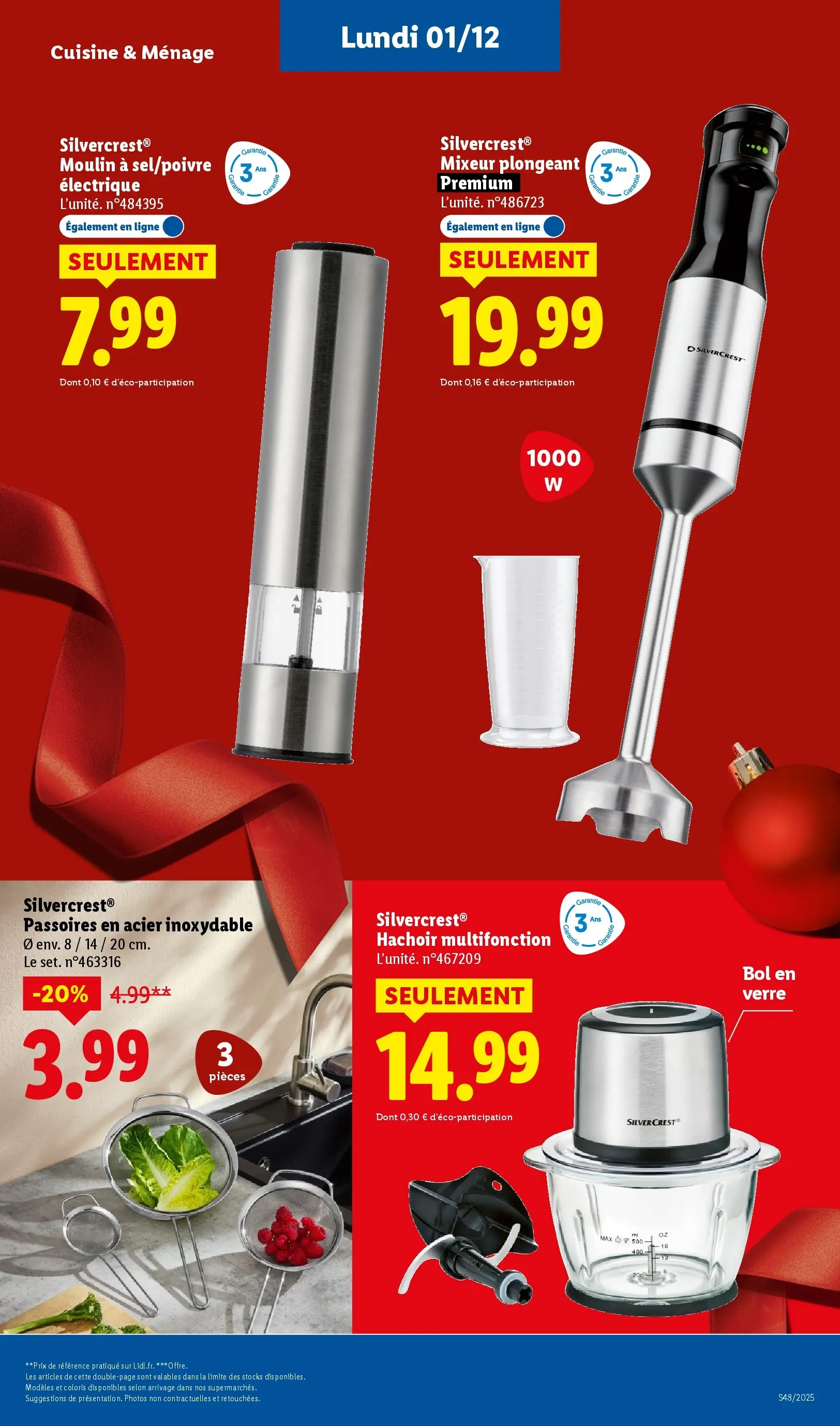 Catalogue LIDL du 26/11/2025 | Promo prospectus en ligne | Page: 73 | Produits: Mixeur, Mixeur plongeant, Bol