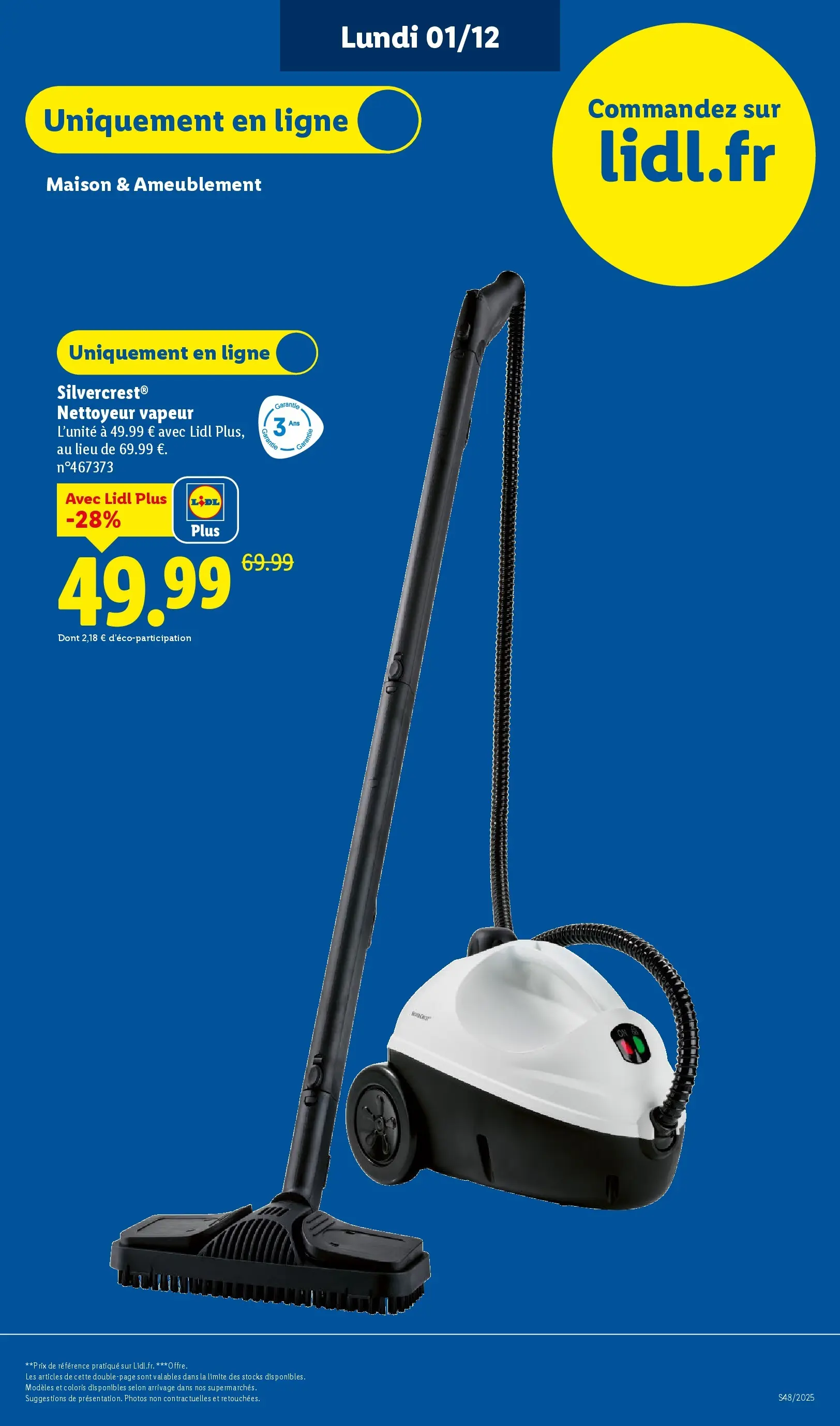 Catalogue LIDL du 26/11/2025 | Promo prospectus en ligne | Page: 85 | Produits: Nettoyeur vapeur