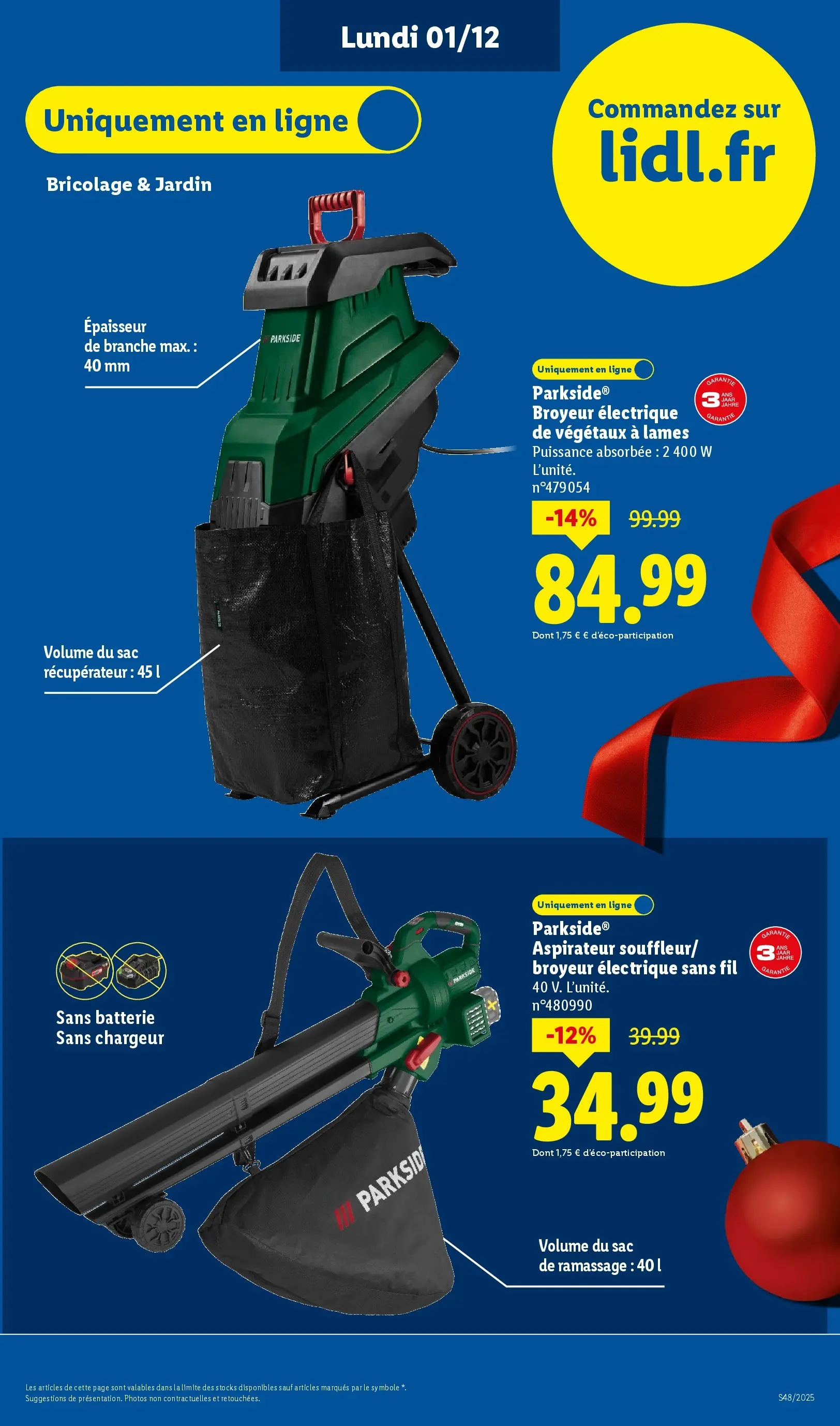 Catalogue LIDL du 26/11/2025 | Promo prospectus en ligne | Page: 87 | Produits: Sac, Aspirateur, Broyeur, Batterie