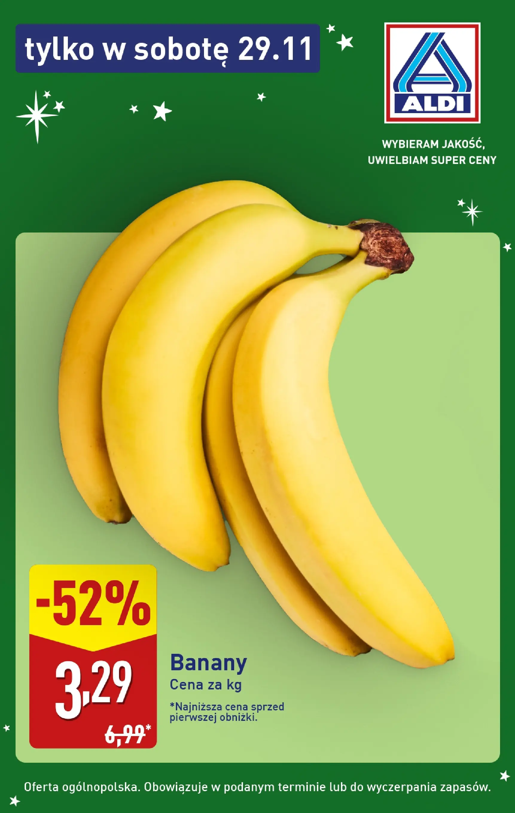 Aldi - Super oferty na sobotę 29.11 w ALDI od 28.11.2025 - Ulotka PDF, promocje | Strona: 3 | Produkty: Banany
