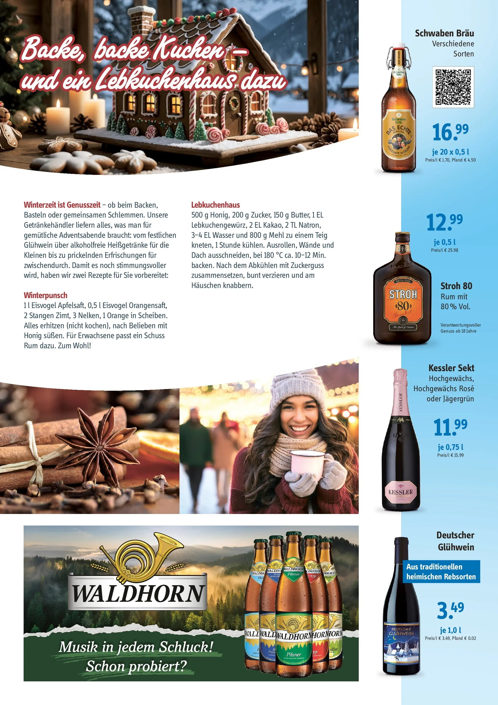 Entdecke - Getränke Mangold: Angebote (ab 23.11.2025) zum Blättern | Seite: 2 | Produkte: Mehl, Sekt, Rum, Wasser