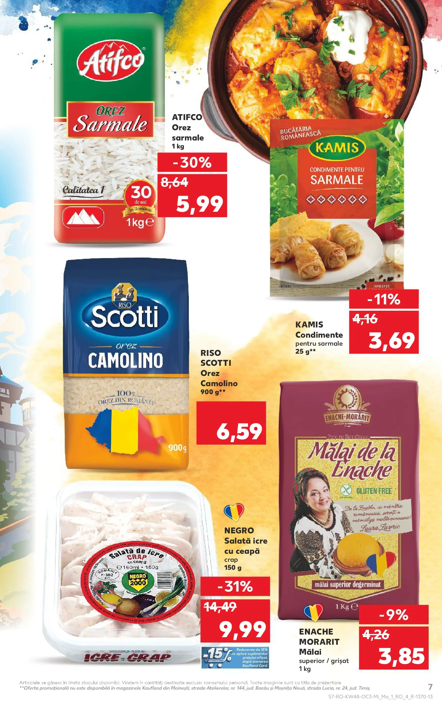 Catalog Kaufland - Fălticeni 26.11.2025 - Revista si Oferta | Pagină: 7 | Produse: Mălai, Salată, Condimente, Ceapă