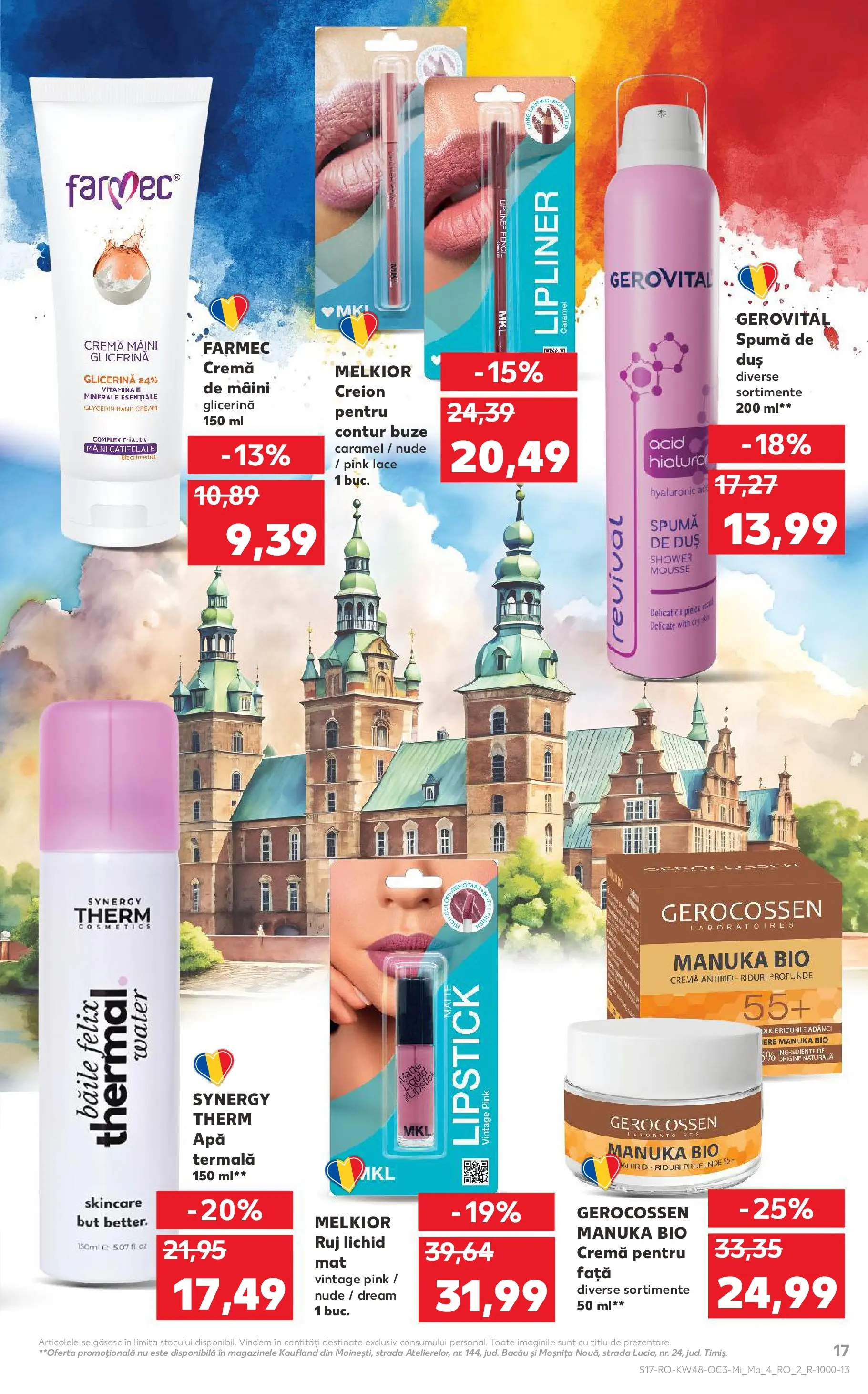 Catalog Kaufland - Arad 25.11.2025 - Revista si Oferta | Pagină: 17 | Produse: Duș, Ruj, Cremă de mâini, Apă