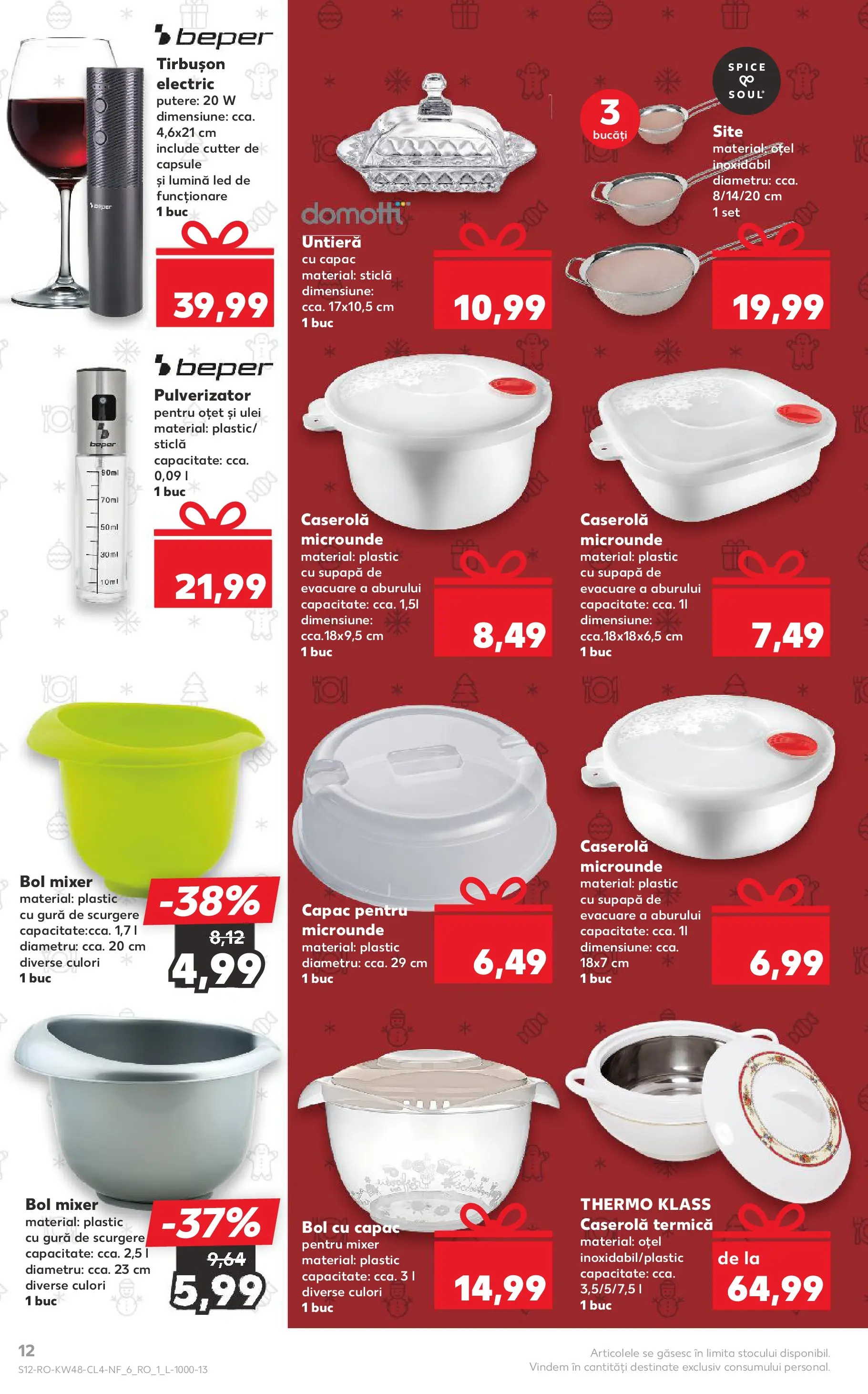 Catalog Kaufland - Zalau 25.11.2025 - Revista si Oferta | Pagină: 12 | Produse: Cutter, Bol, Babak, Oțet