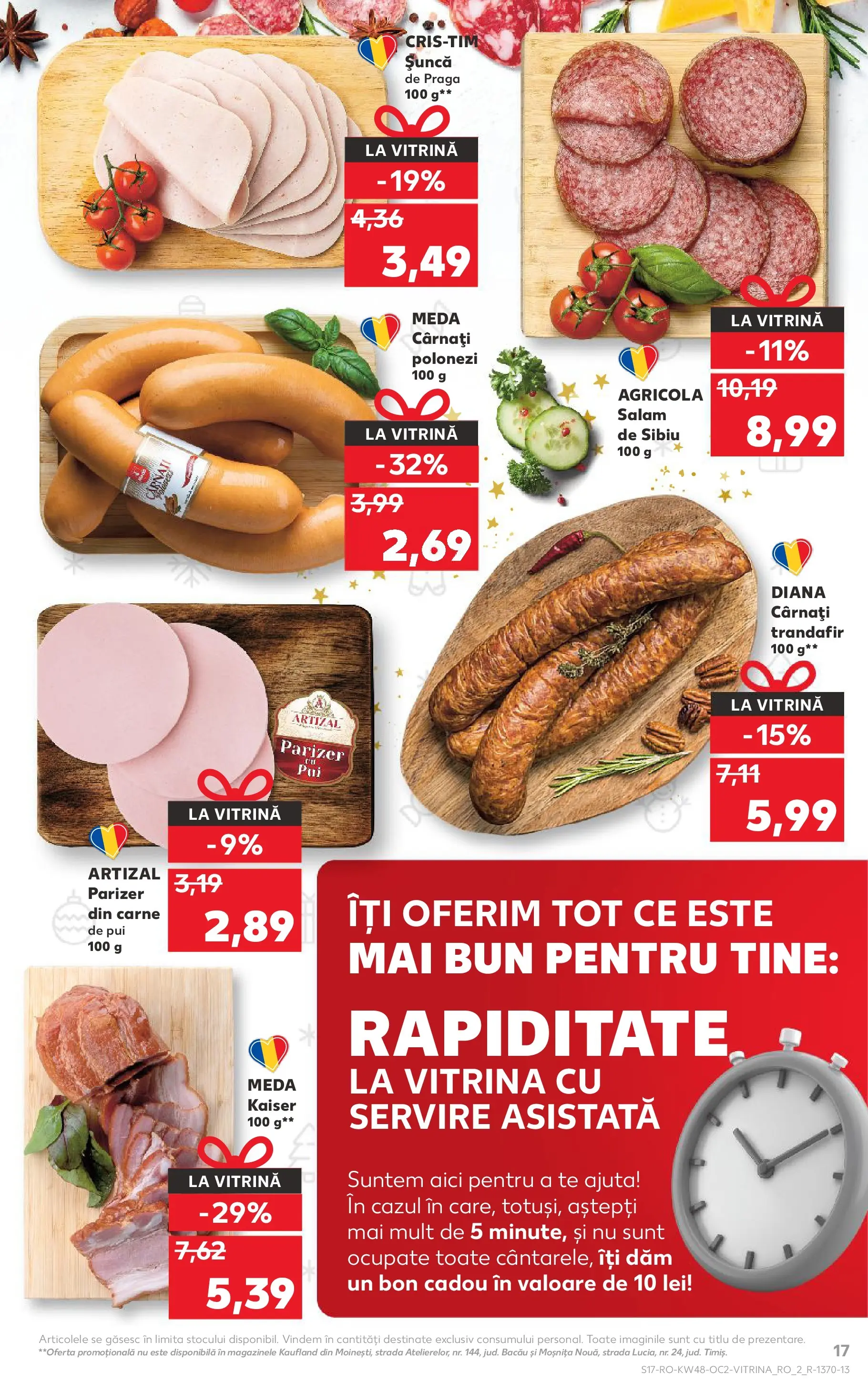 Catalog Kaufland - Comarnic 25.11.2025 - Revista si Oferta | Pagină: 17 | Produse: Hacıyatmaz Kedi Oyuncağı, Vitrină, Salam, Cârnați