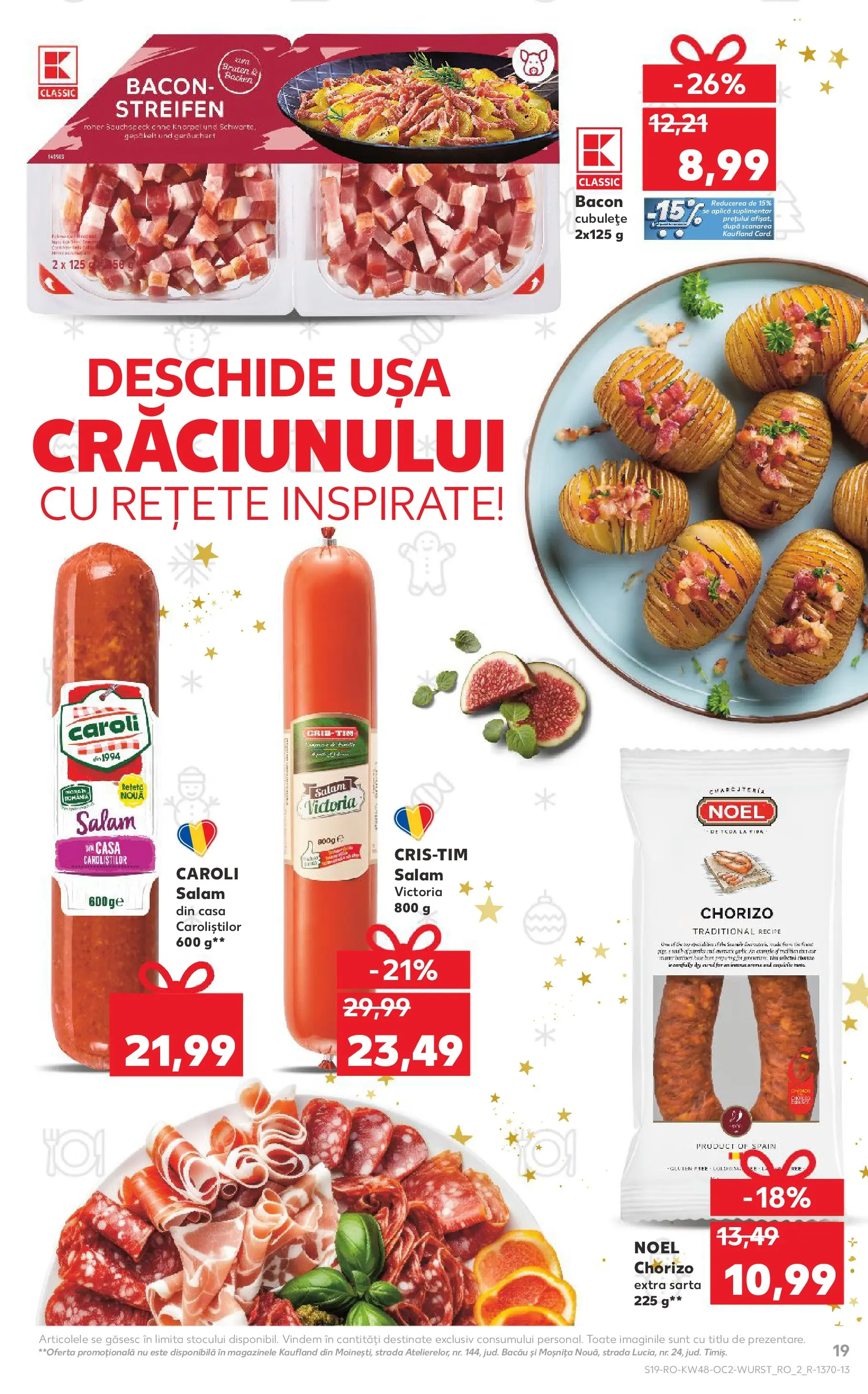 Catalog Kaufland - Comarnic 25.11.2025 - Revista si Oferta | Pagină: 19 | Produse: Bacon, Salam, Ușă