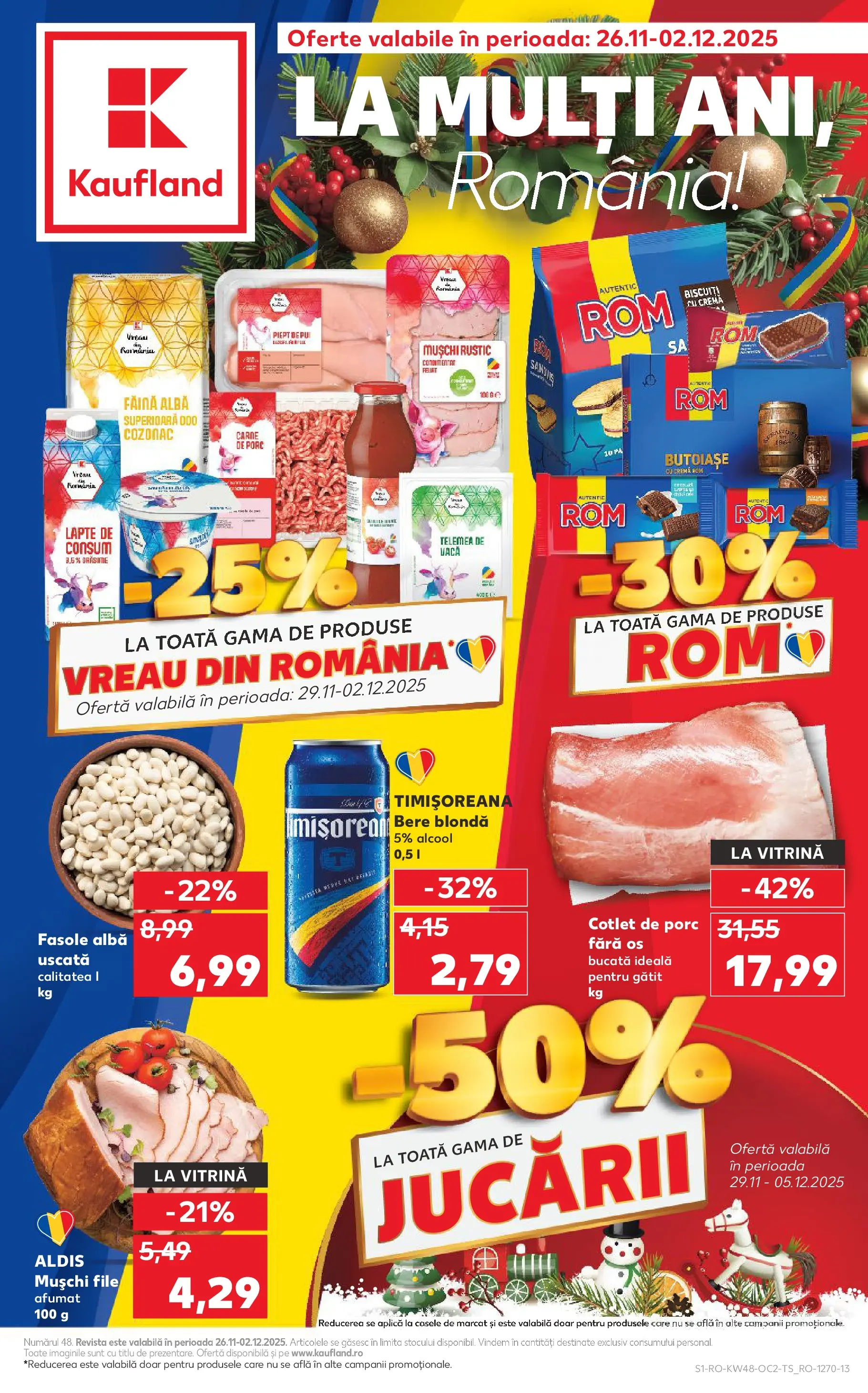 Catalog Kaufland - Zalau 25.11.2025 - Revista si Oferta | Pagină: 1 | Produse: Vitrină, Bere, Carne De Porc, Biscuiți