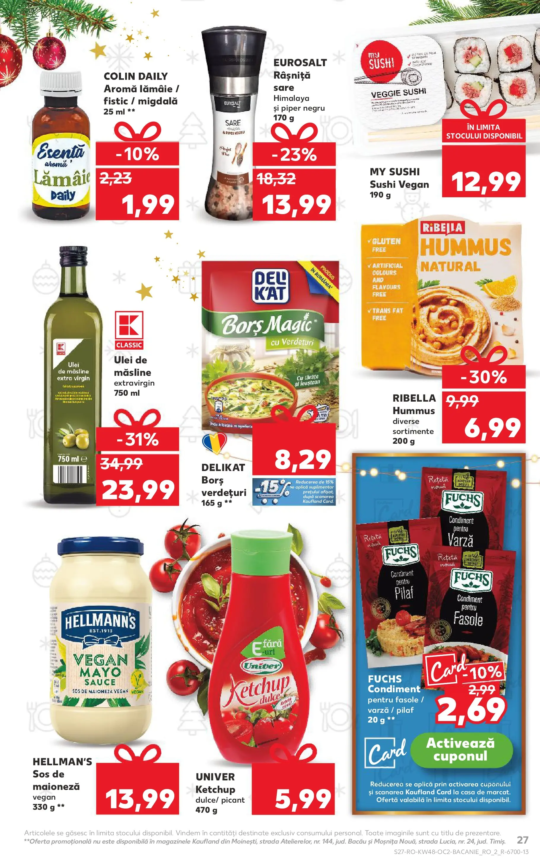 Catalog Kaufland - Comarnic 25.11.2025 - Revista si Oferta | Pagină: 27 | Produse: Măsline, Ulei, Ketchup, Piper